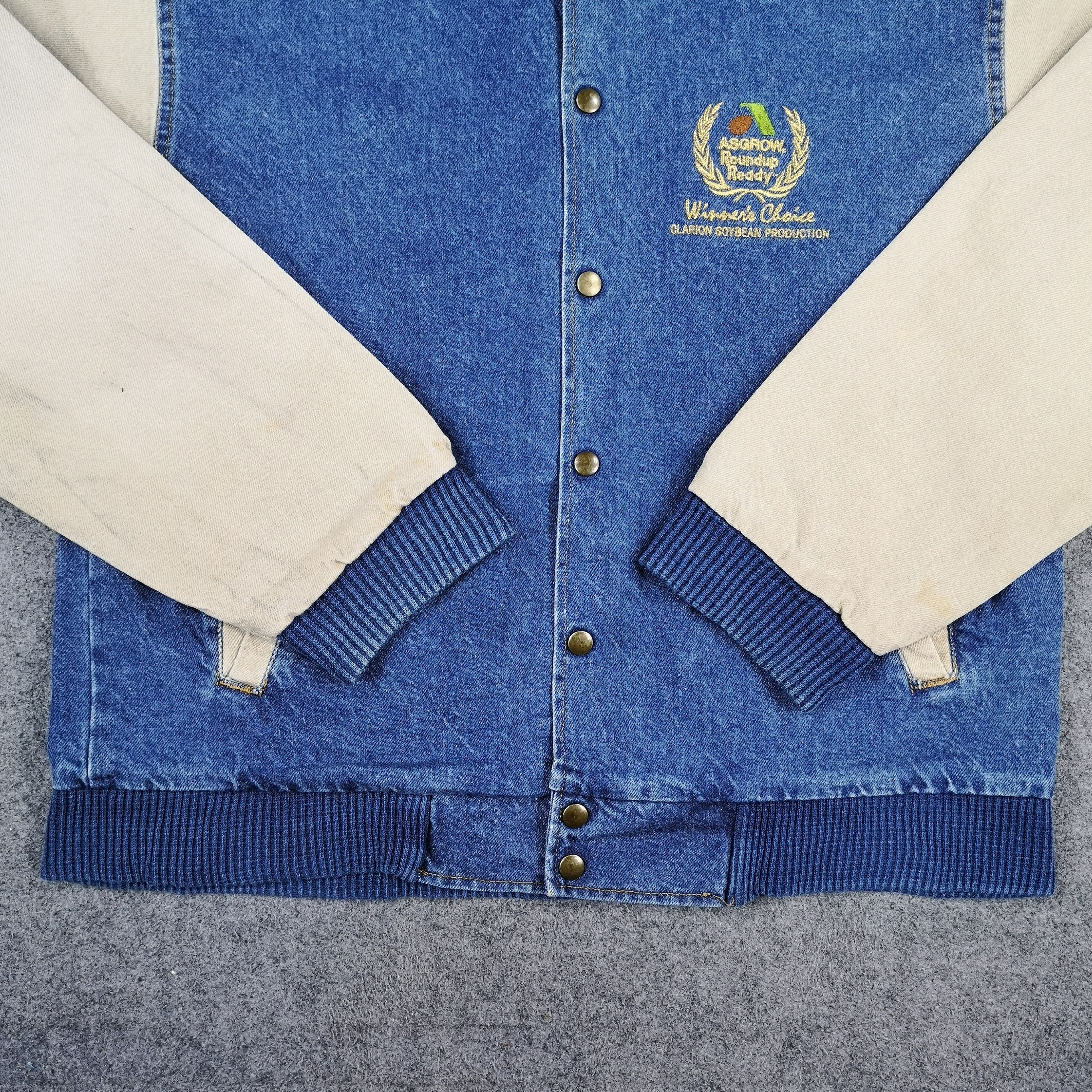 Vintage Vintage K-Products Blue Denim Varsity Jacket Size US M / EU 48-50 / 2 - 4 Thumbnail