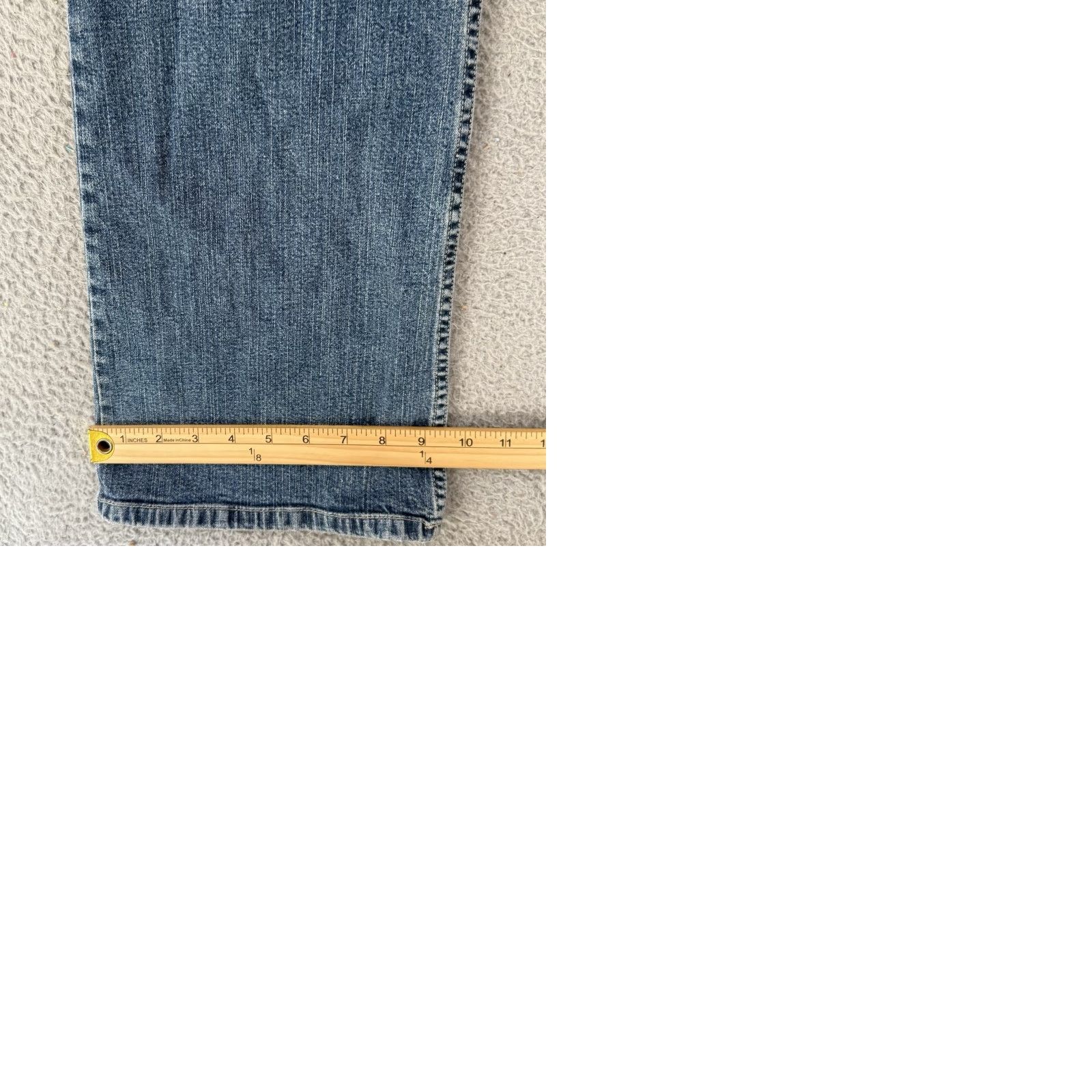 Denime VINTAGE? No. J Jill Jeans Womens 14 Blue Denim Straight Leg Mid Rise Stretch Bootcut Jeans Size 36" / US 14 / IT 50 - 9 Thumbnail