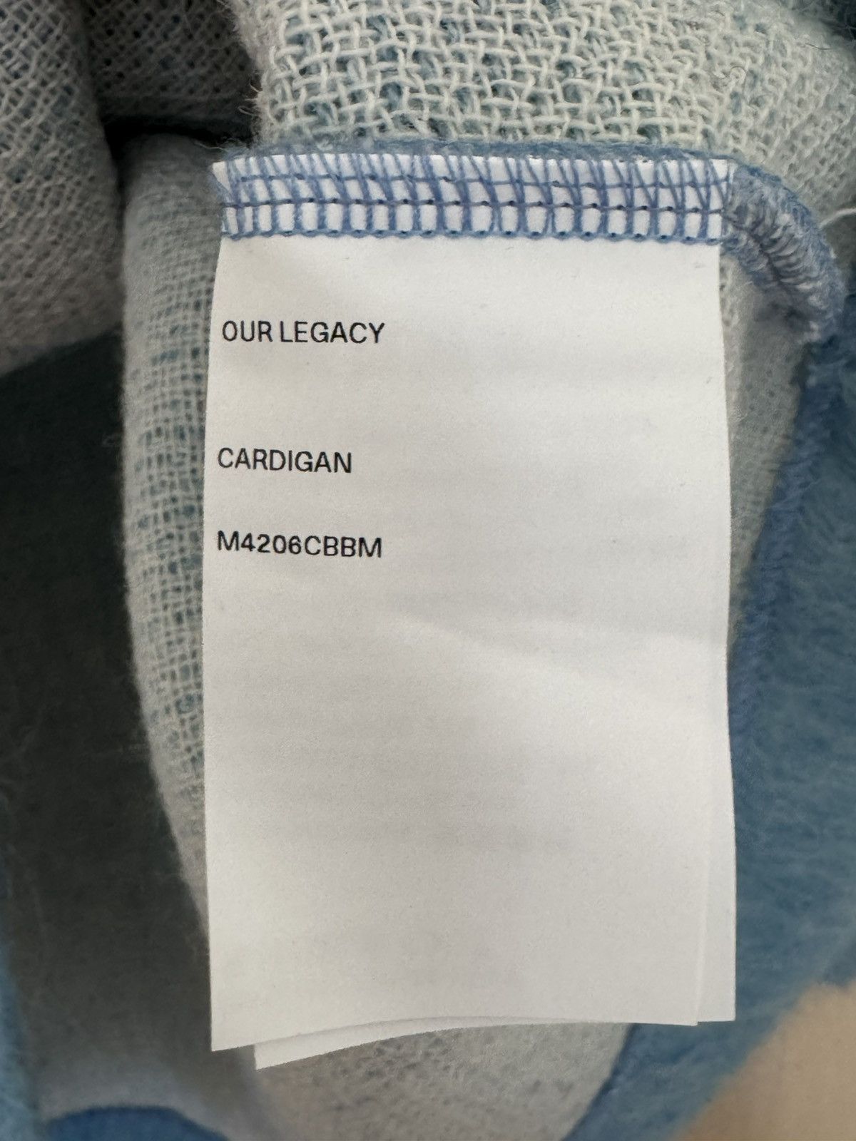 Our Legacy Our Legacy Cardigan Baby Blue Mohair Size US S / EU 44-46 / 1 - 6 Thumbnail