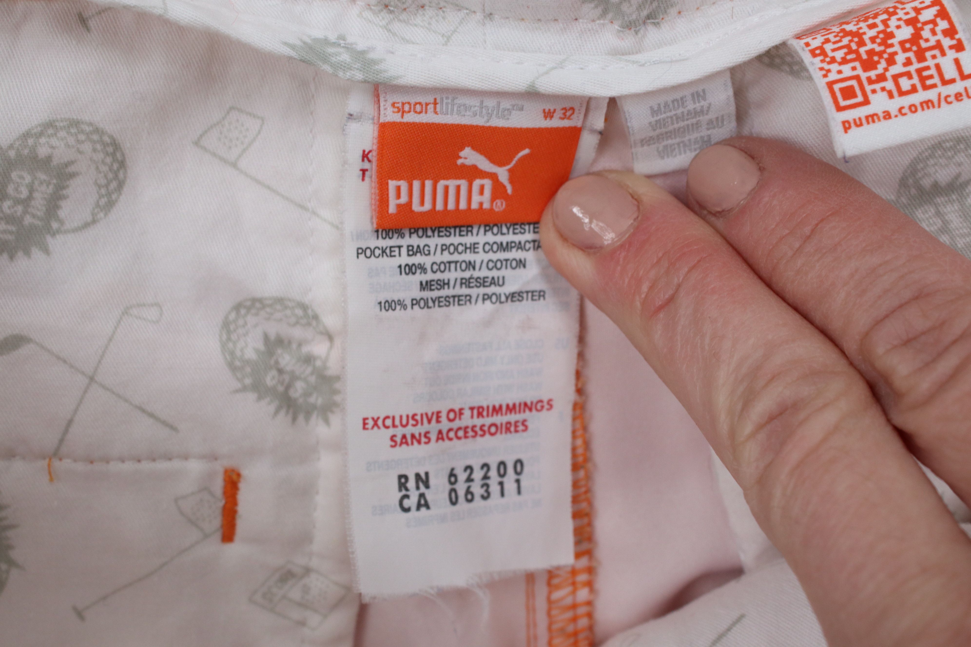 Puma × Vintage Puma Cell Fowler Flat Front Tech Golf Golfing Shorts Orange Size US 32 / EU 48 - 9 Thumbnail