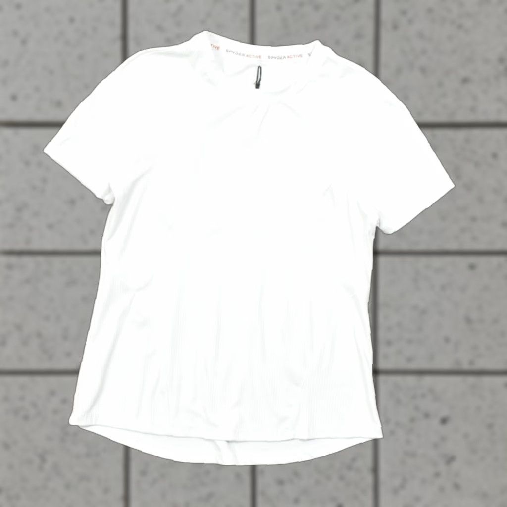 Spyder Spyder Active Women's Small White Short Sleeve Ribbed Athletic T-Shirt NWT Size S / US 4 / IT 40 - 1 Thumbnail