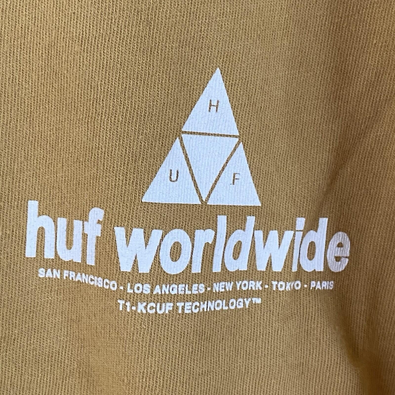 Huf HUF Worldwide Triangle Men Graphic All Cotton Size Small Size US S / EU 44-46 / 1 - 3 Thumbnail