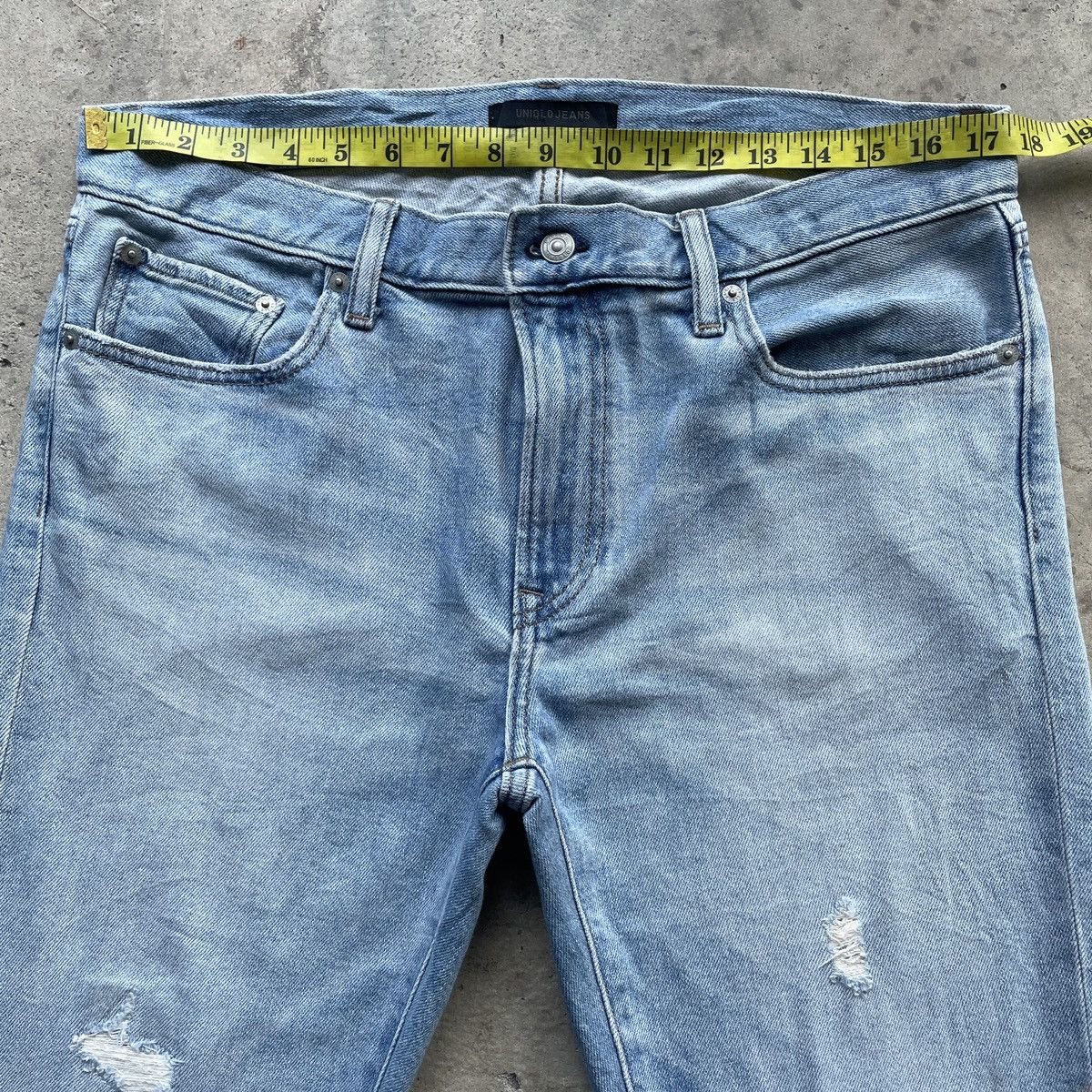 Japanese Brand × Jean × Vintage Vintage Japanese Faded Blue Washed Denim Jeans Pants W35 Size US 35 - 5 Thumbnail