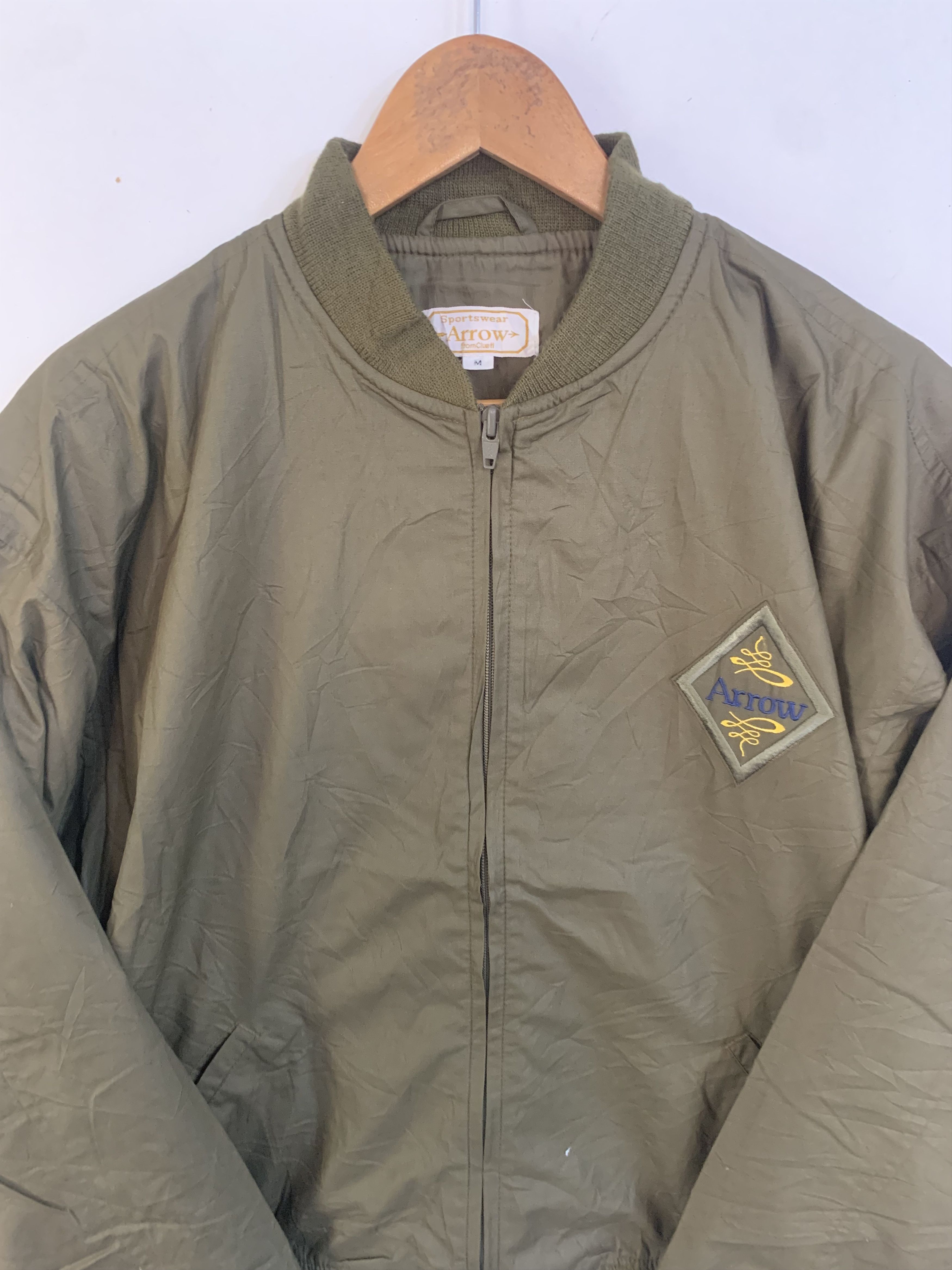 Arrow × Vintage Vintage Arrow Bomber Jacket Sweater Army Size US XL / EU 56 / 4 - 3 Thumbnail