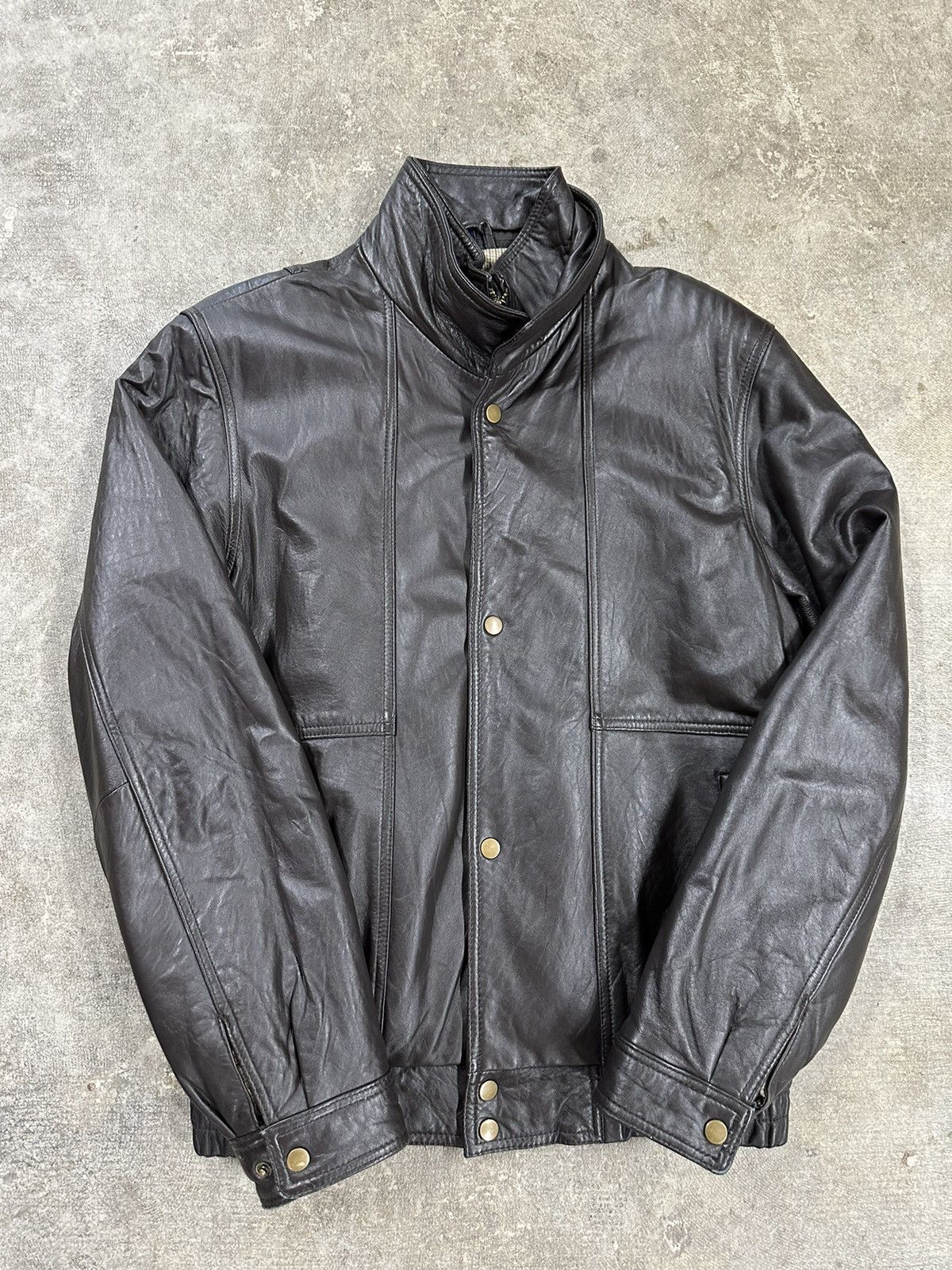 Chaps Ralph Lauren Vintage 90s Chaps Ralph Lauren Brown Leather Jacket Size US M / EU 48-50 / 2 - 3 Thumbnail