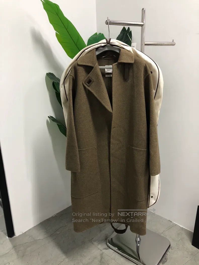 Hermes Hermes Solid color waist long sleeve coat, tundra green Size XS / US 0-2 / IT 36-38 - 1 Thumbnail