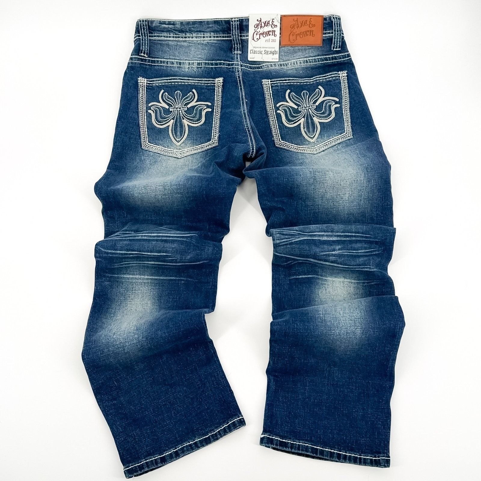 Other NWT Axe & Crown Men's Durango Snorlax Blue Denim Jeans Class Size US 32 / EU 48 - 2 Thumbnail