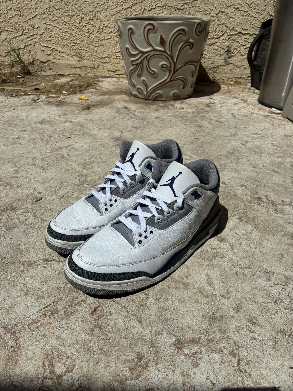 Jordan Brand Jordan 3 “Midnight Navy” Size US 12 / EU 45 - 1 Thumbnail