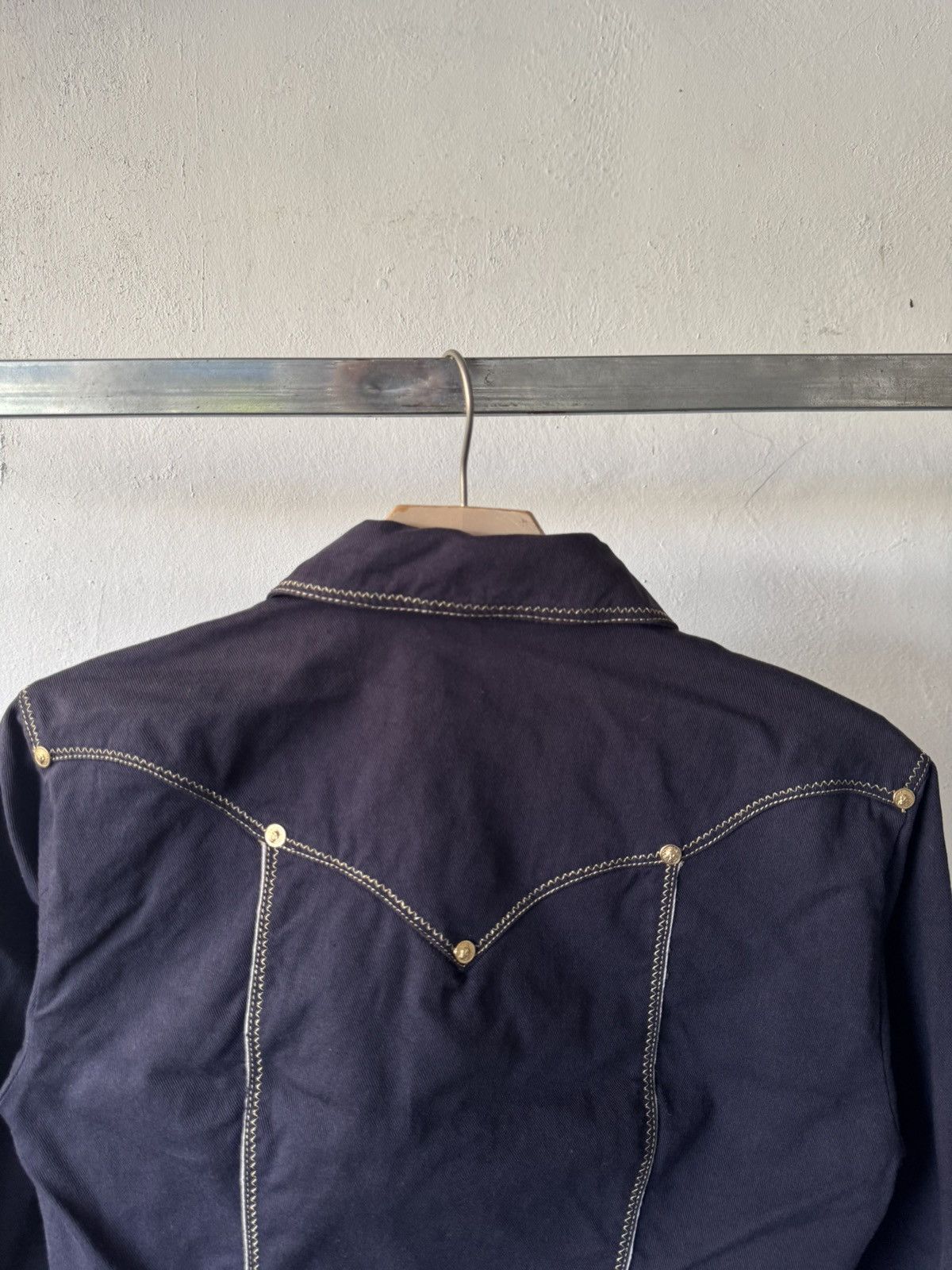 Versus Versace S/S 1992 Versus Gianni Versace Archive Crop Denim Jacket Size XS / US 0-2 / IT 36-38 - 13 Thumbnail