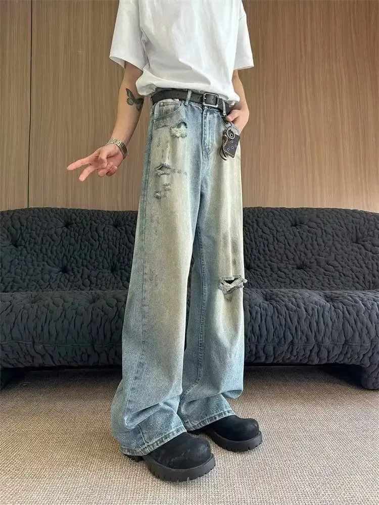 Japanese Brand High street retro ripped jeans Size US 32 / EU 48 - 2 Thumbnail