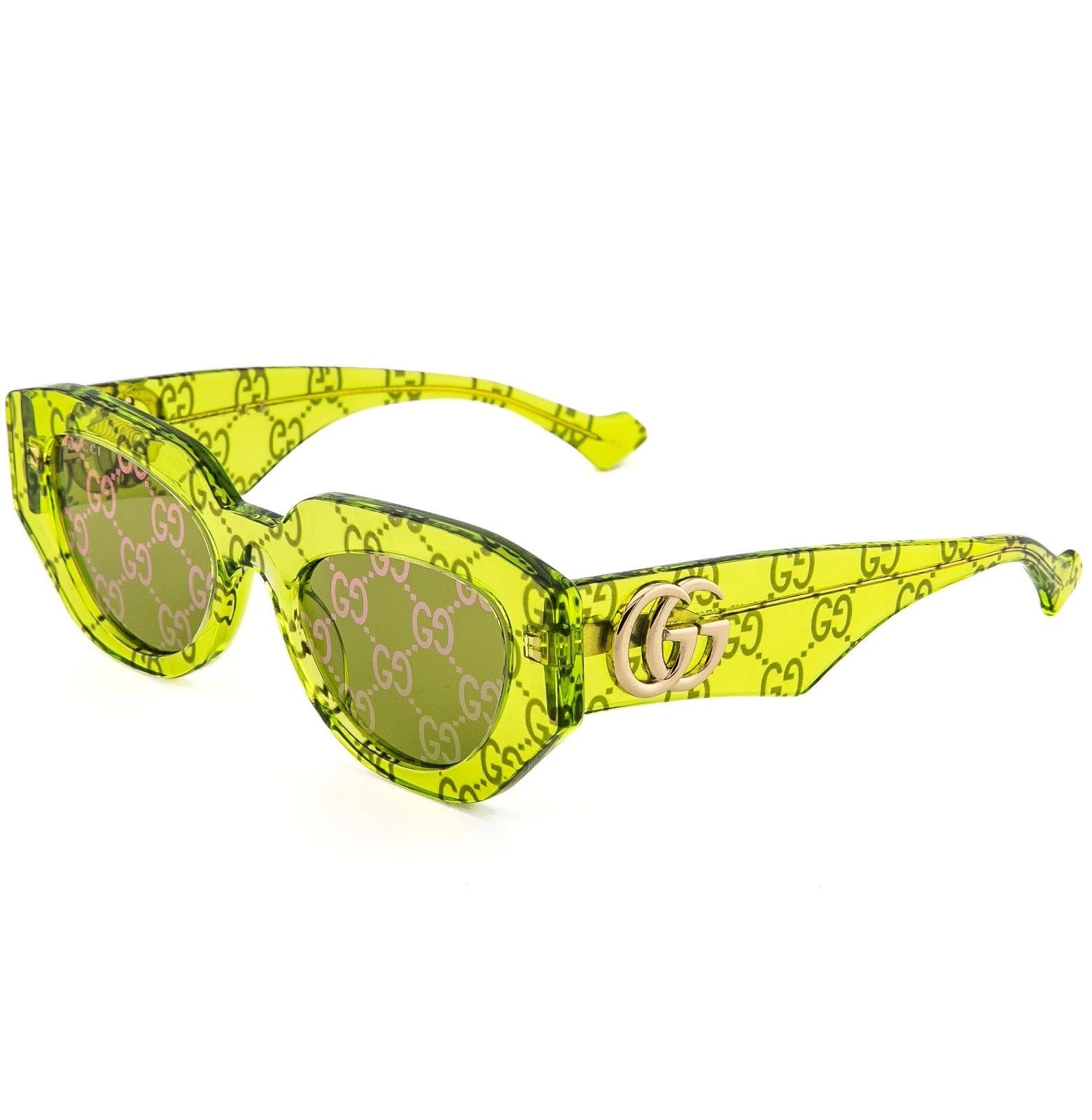 Gucci GUCCI 1421 Crystal Green GUCCISSIMA Gg1421S Sunglasses 007 Size ONE SIZE - 4 Thumbnail