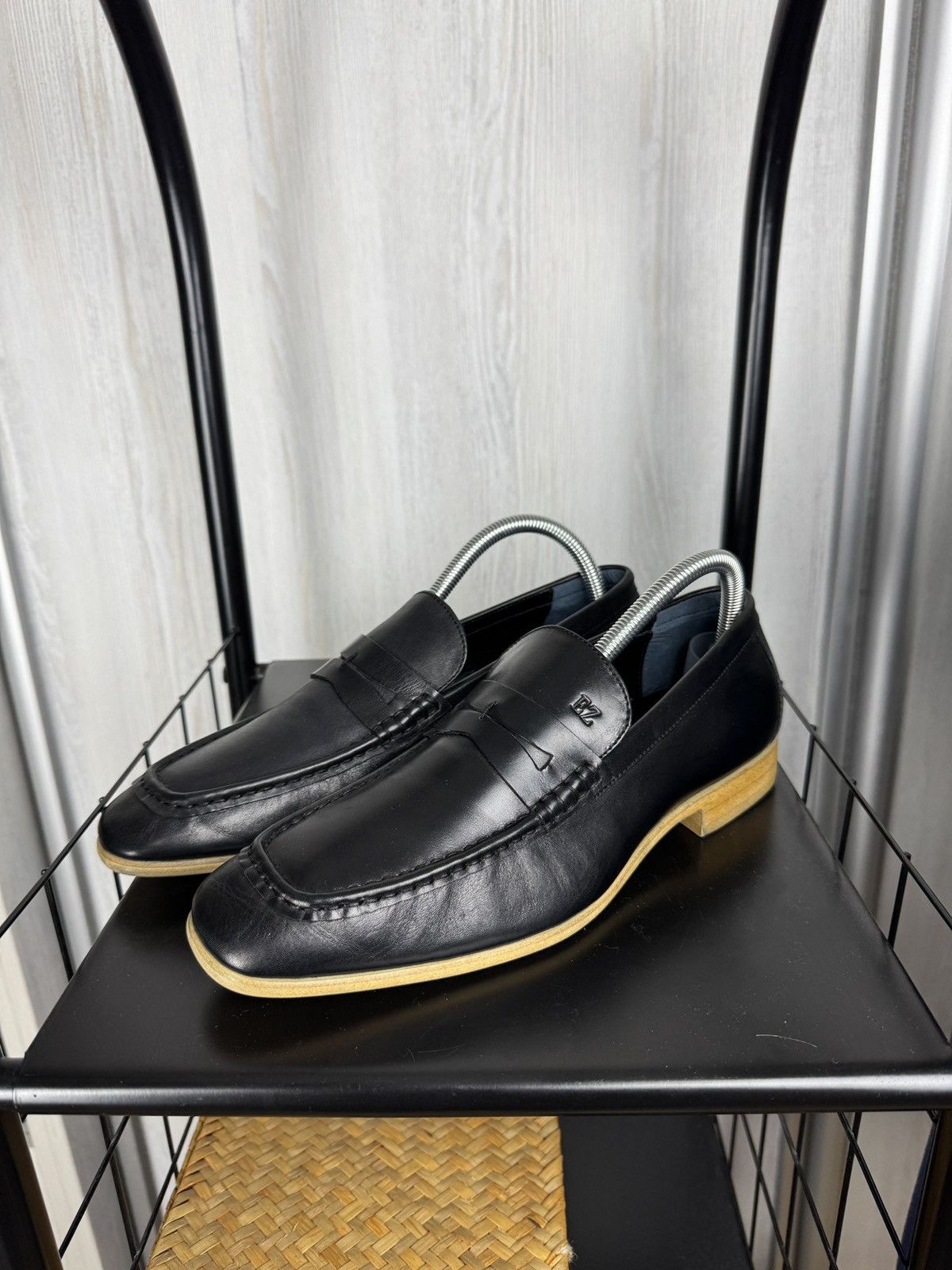 Ermenegildo Zegna Ermenegildo Zegna black leather good year moccasins loafers Size US 7 / EU 40 - 7 Thumbnail