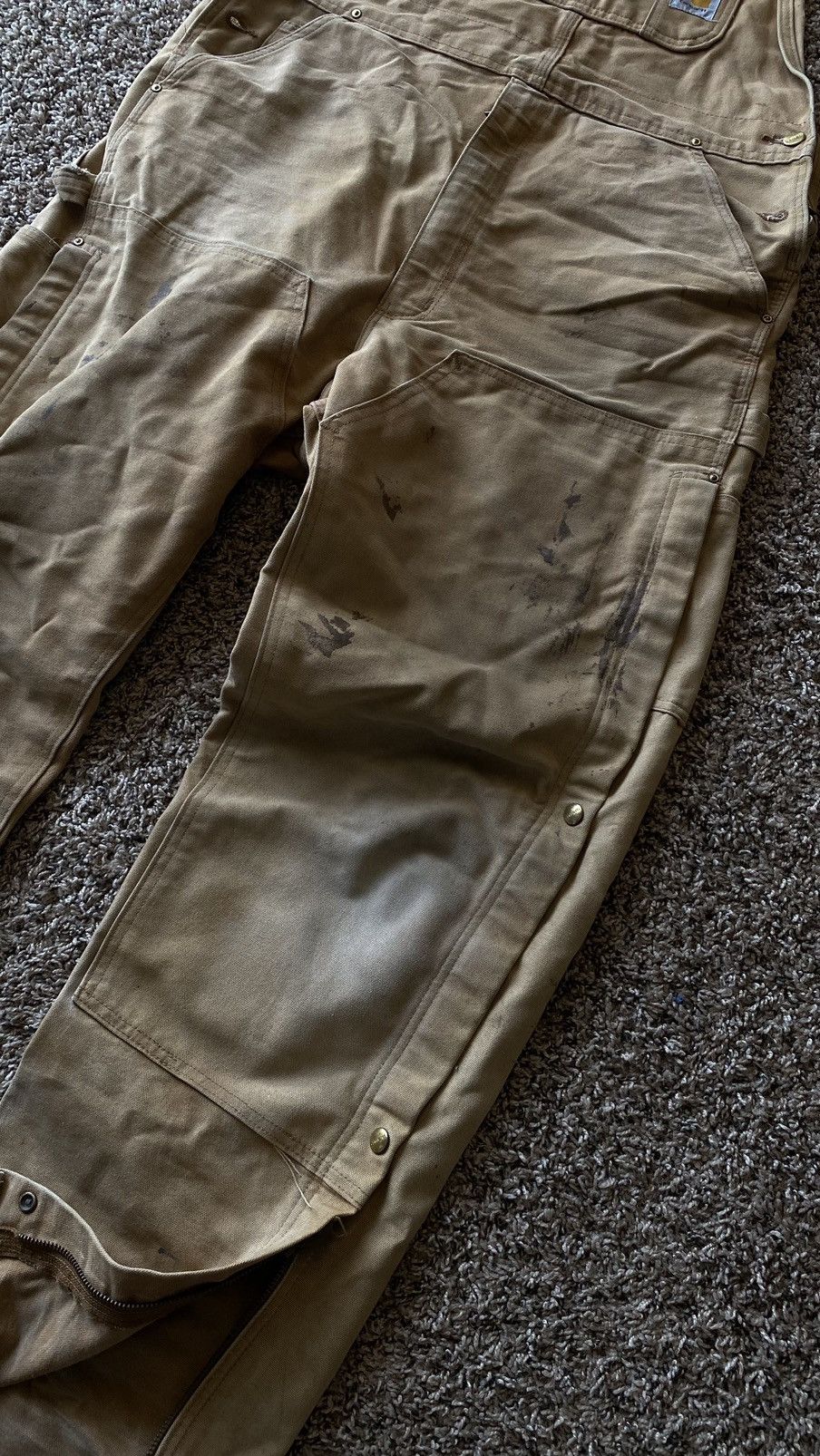Carhartt × Vintage Vintage Carhartt Faded overalls Size US XL / EU 56 / 4 - 2 Thumbnail