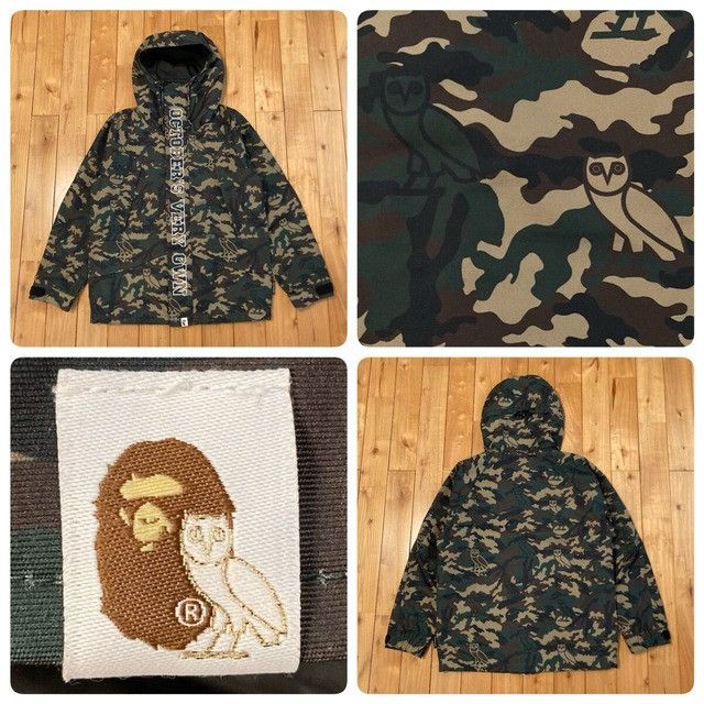 Bape × October's Very Own BAPE OVO Woodland Camo Hoodie Snowboard Jacket a bathing ape Size US S / EU 44-46 / 1 - 1 Thumbnail