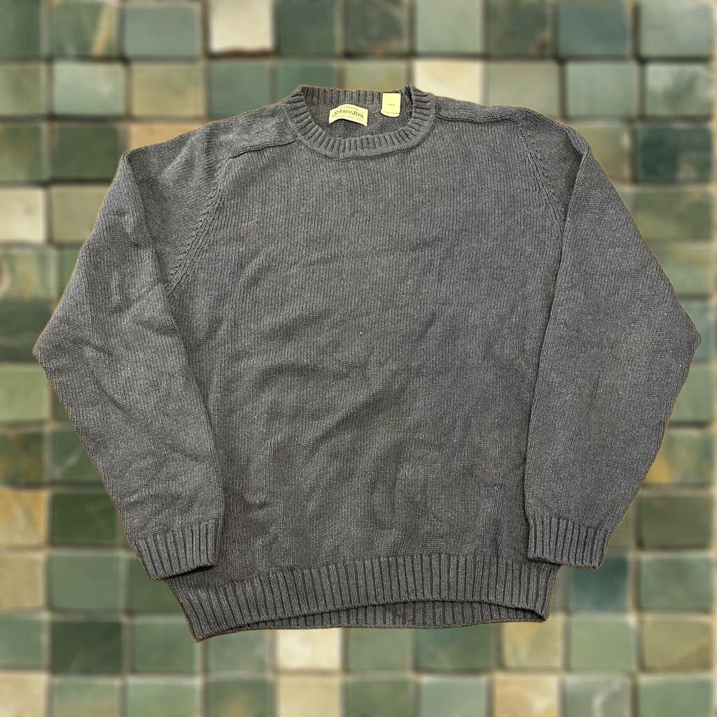 Vintage VINTAGE St. John's Bay Sweater Adult M Grayish Navy Blue Cotton Knit Pullover Crew Neck Long Sleeve Casual Outdoor Hiking Walking Fall Winter Mens Size US M / EU 48-50 / 2 - 1 Thumbnail