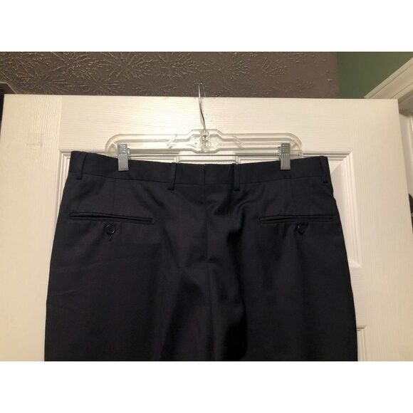 Jos. A. Bank jos.a.bank men's navy 100%wool dress pants size: 37/31 Size 36R - 4 Thumbnail