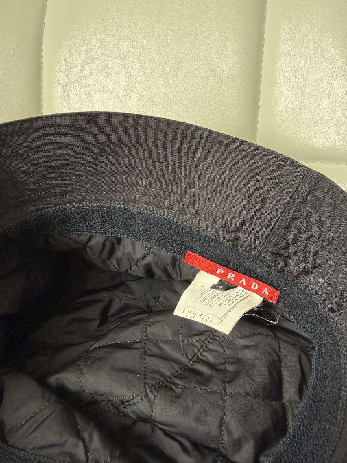 Prada Prada Nylon Bucket Hat Black Panama With Logo Made in Italy Size ONE SIZE - 13 Thumbnail