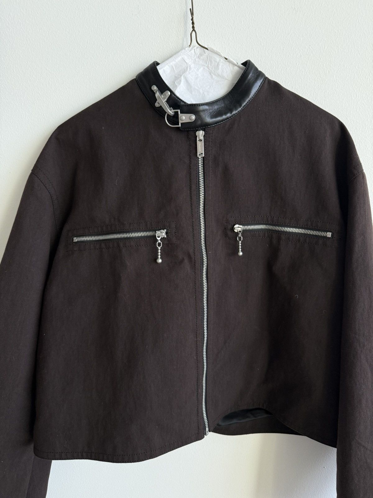 Nanushka Cropped Leather Collar Jacket Size US S / EU 44-46 / 1 - 2 Thumbnail