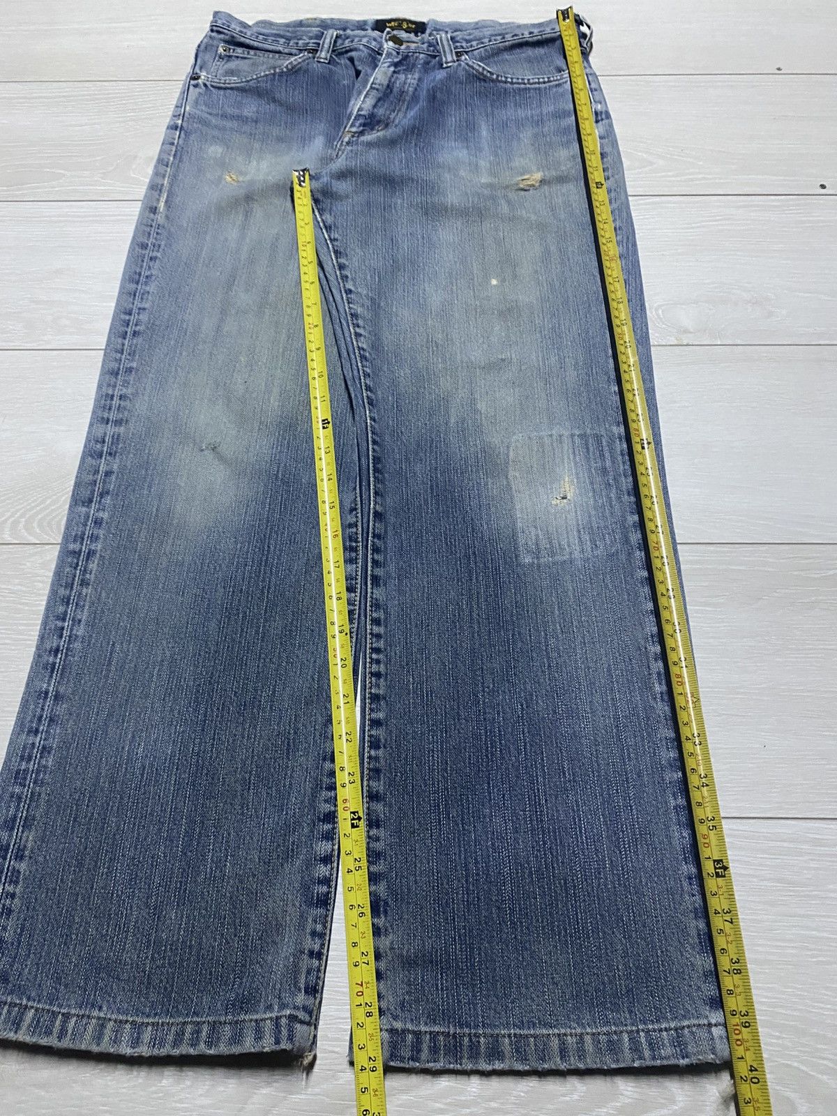 Wrangler Vintage Wrangler Faded Mud Wash Distressed Straight Jeans Size US 32 / EU 48 - 18 Thumbnail