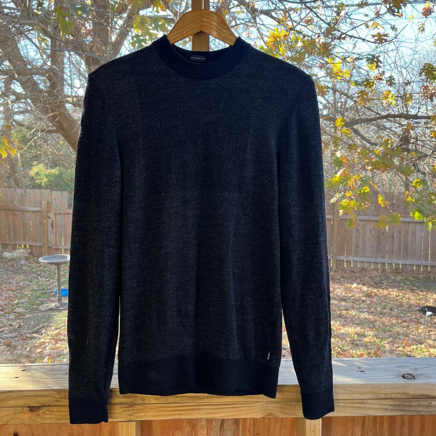 BOSS Hugo Boss Men's 100% Wool Grey Pullover Sweater Size M