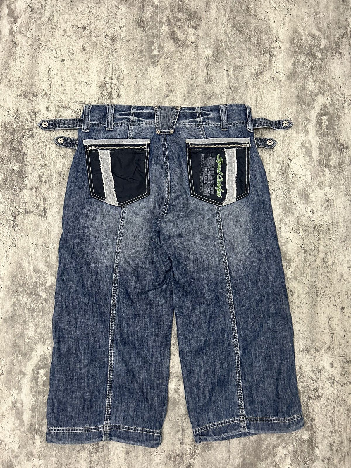 JNCO × Japanese Brand EXR baggy Full Zip jorts Denim Pants Size US 33 - 3 Thumbnail