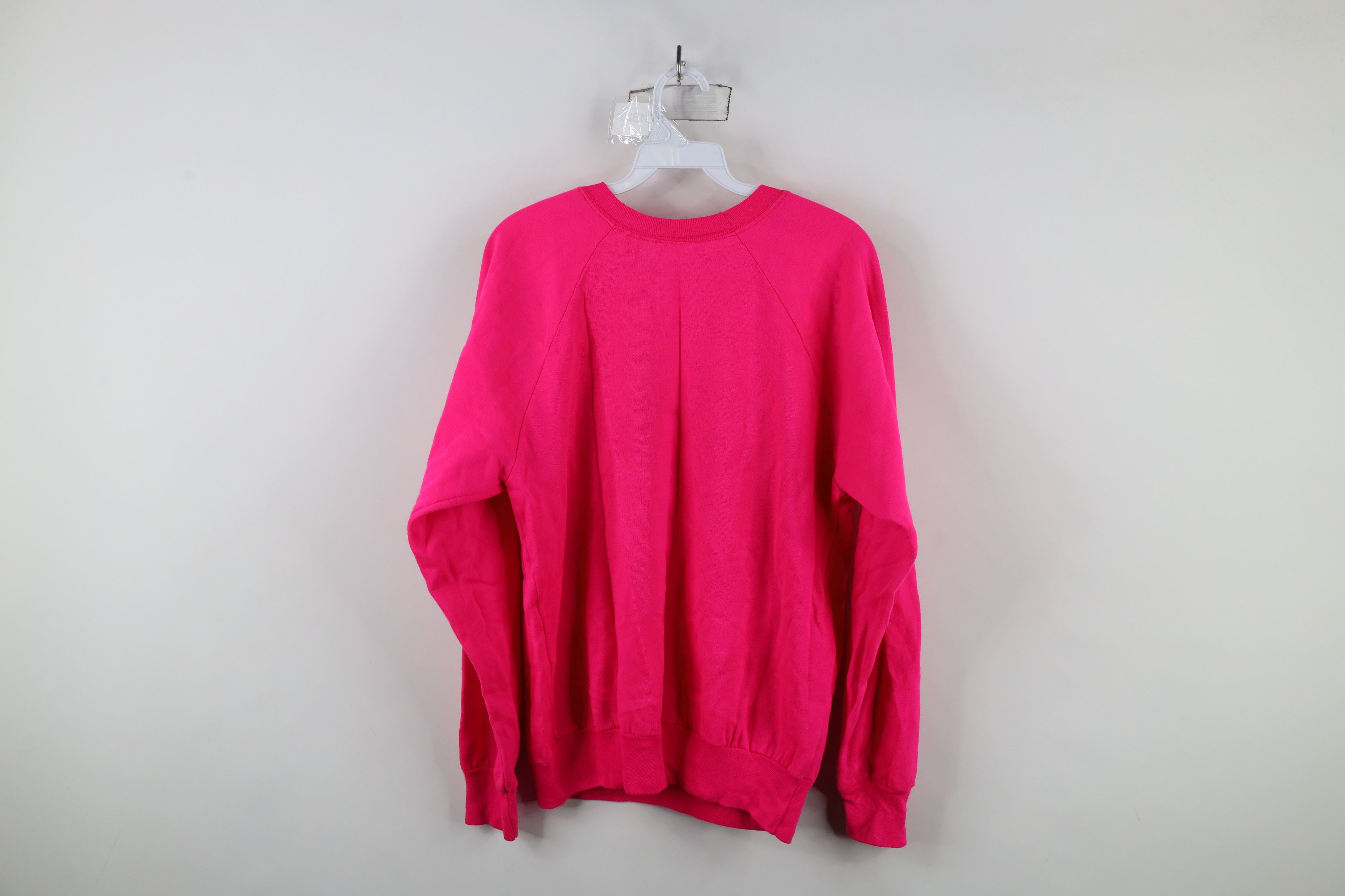 Vintage Vintage 80s Streetwear Block Number Sweatshirt Neon Pink USA Size M / US 6-8 / IT 42-44 - 9 Thumbnail