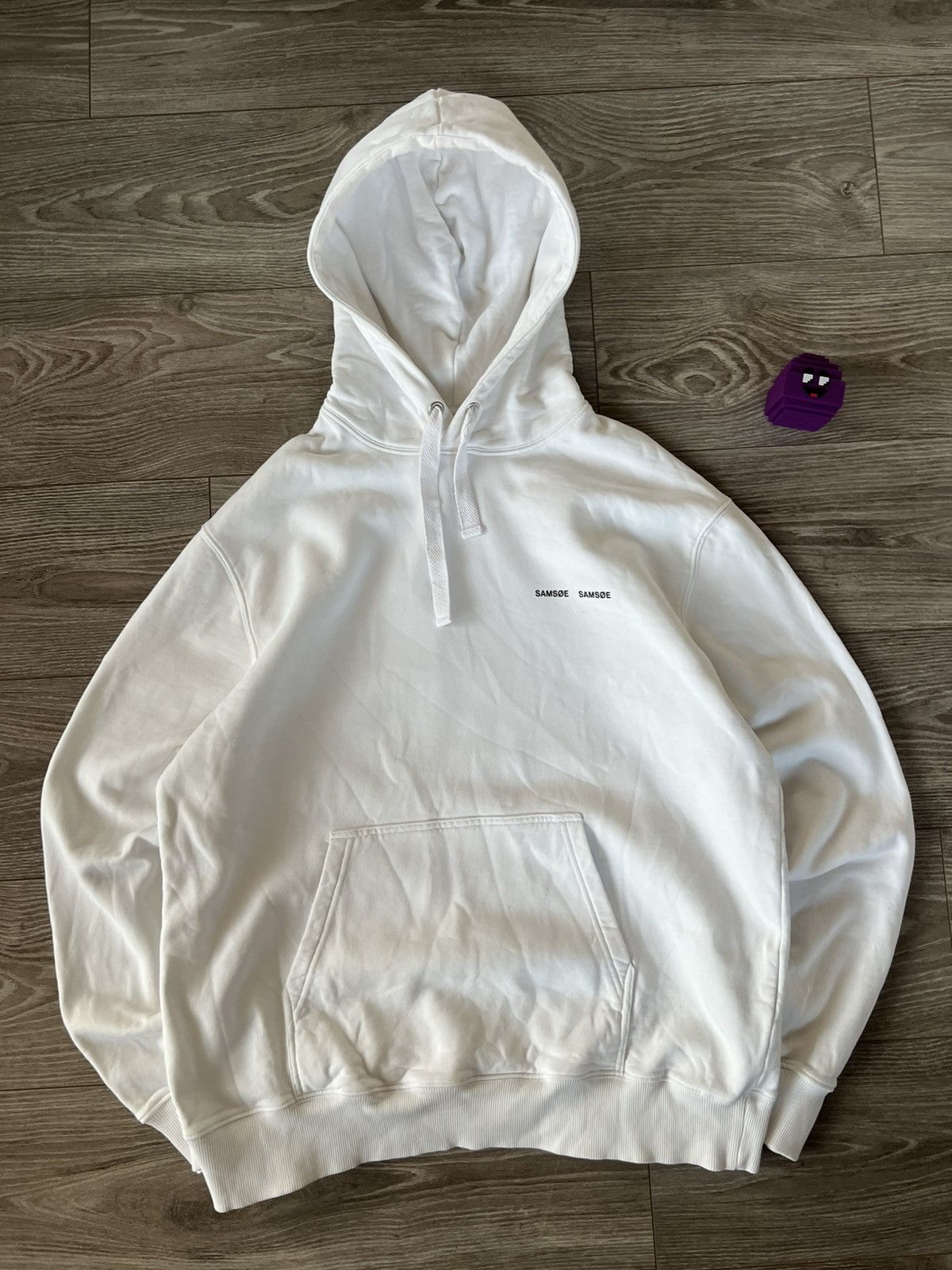 Samsoe Samsoe Samsoe Samsoe New Collection Printed Logo Basic White Hoodie Size US L / EU 52-54 / 3 - 2 Thumbnail