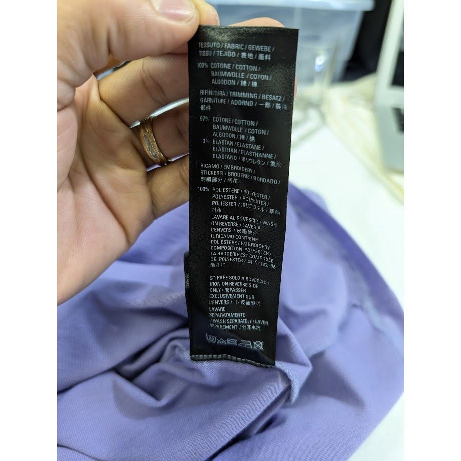 Balenciaga o1rshd1 Political Logo Large Fit T-Shirt in Light Purple Size US M / EU 48-50 / 2 - 16 Thumbnail