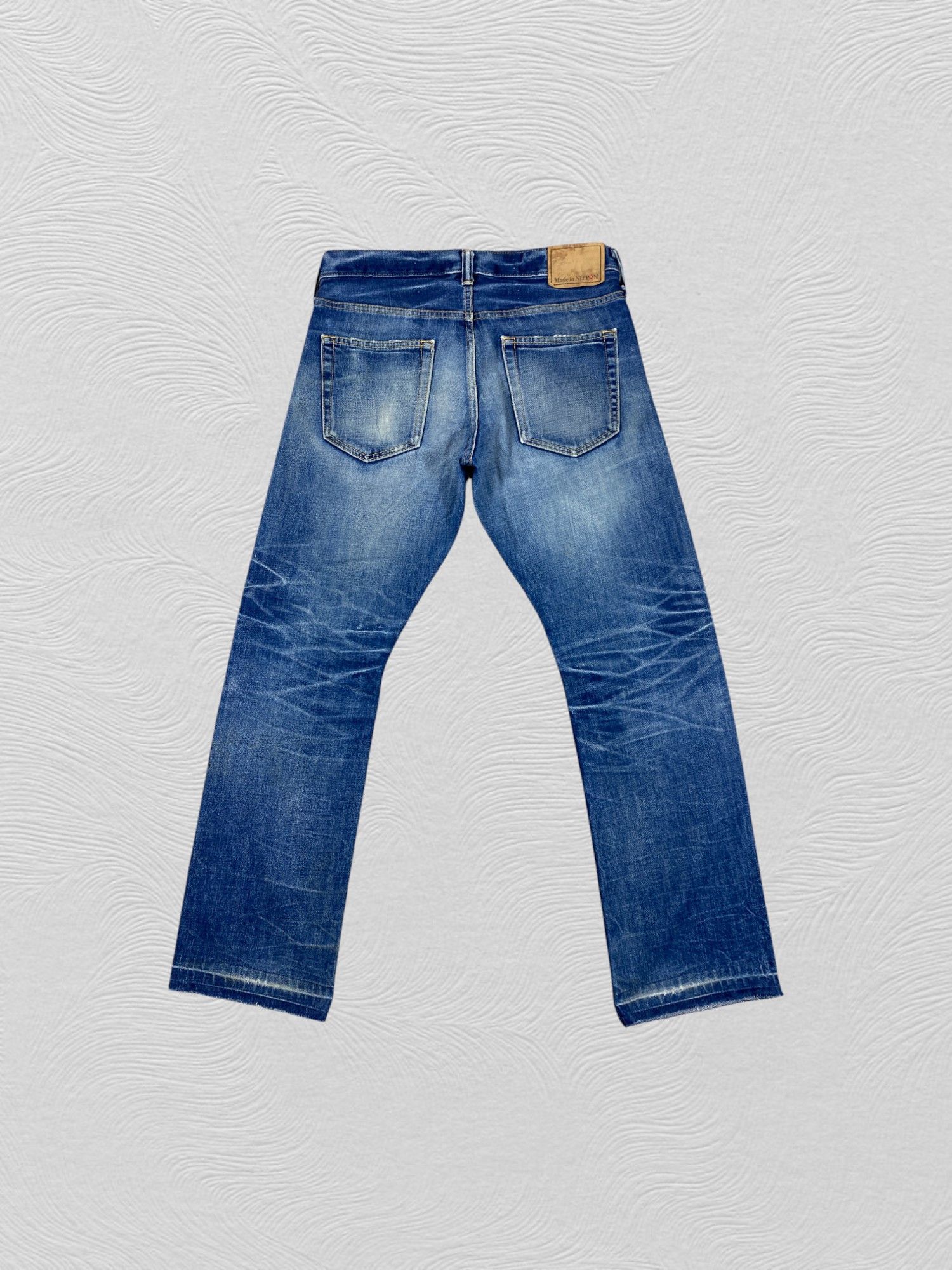 If Six Was Nine Distressed Blue Back Number Jeans 33x29 Denim- JN3621 Size US 33 - 2 Thumbnail