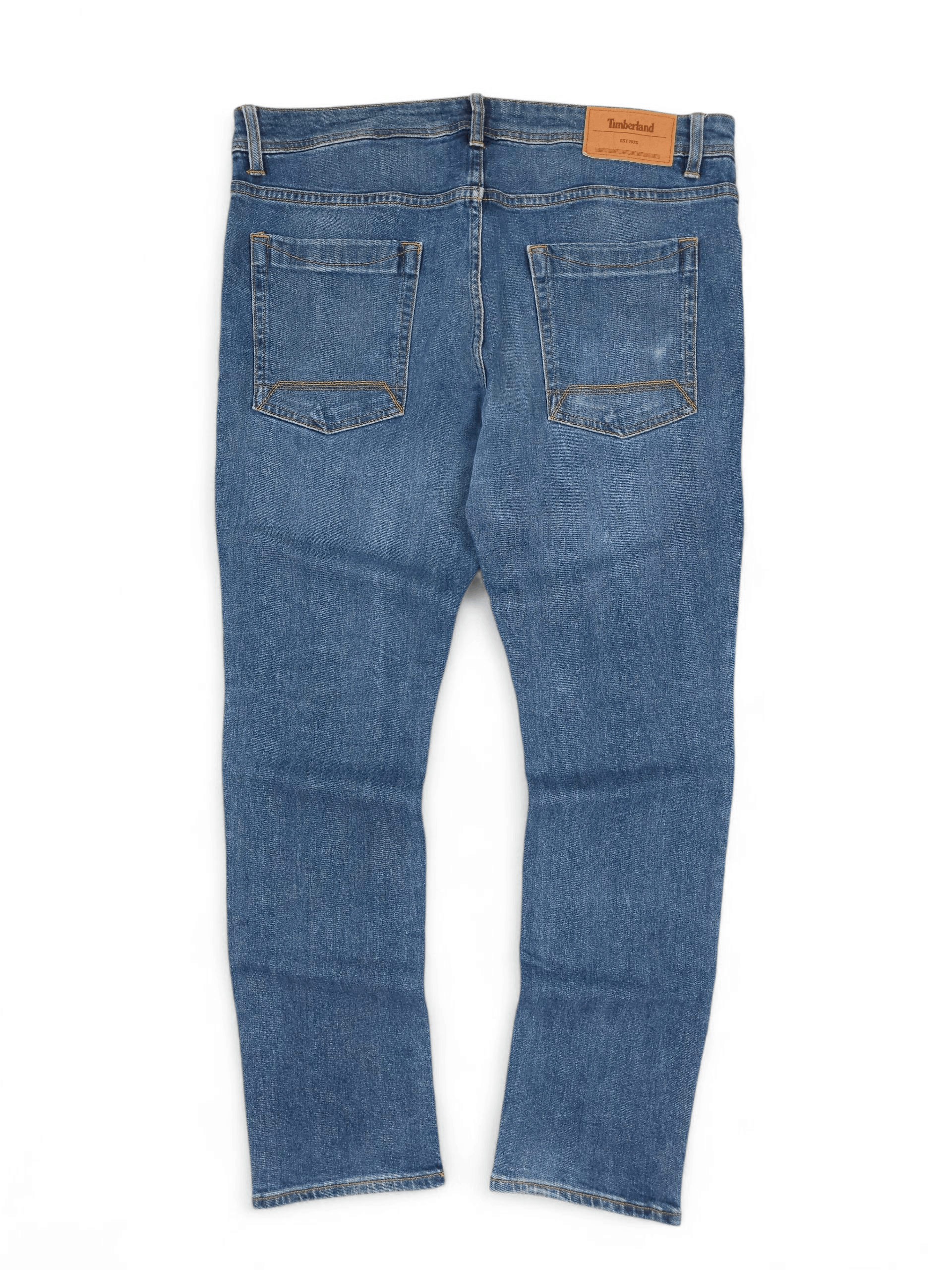 Timberland 💎 Timberland 36/32 Slim Washed Blue Denim Jeans Size US 36 / EU 52 - 2 Thumbnail