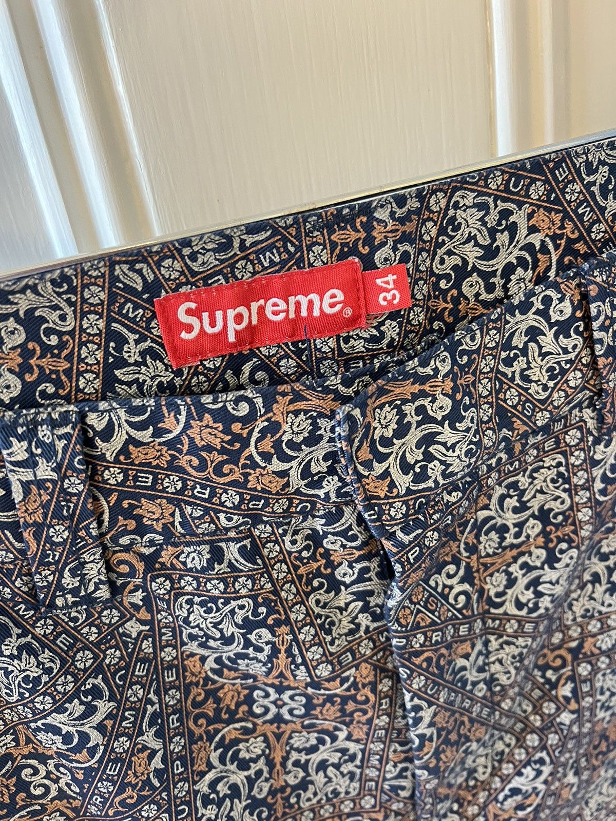 Supreme Supreme AW21 Floral Work Pants Chinos Size US 34 / EU 50 - 2 Thumbnail