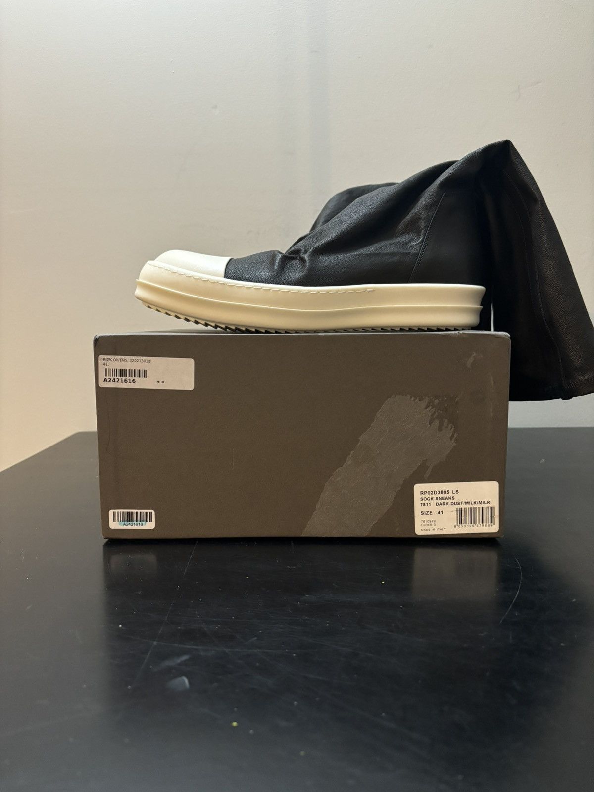 Rick Owens Rick Owens Ankle Sock Sneaks Black Milk Size US 8 / EU 41 - 8 Thumbnail