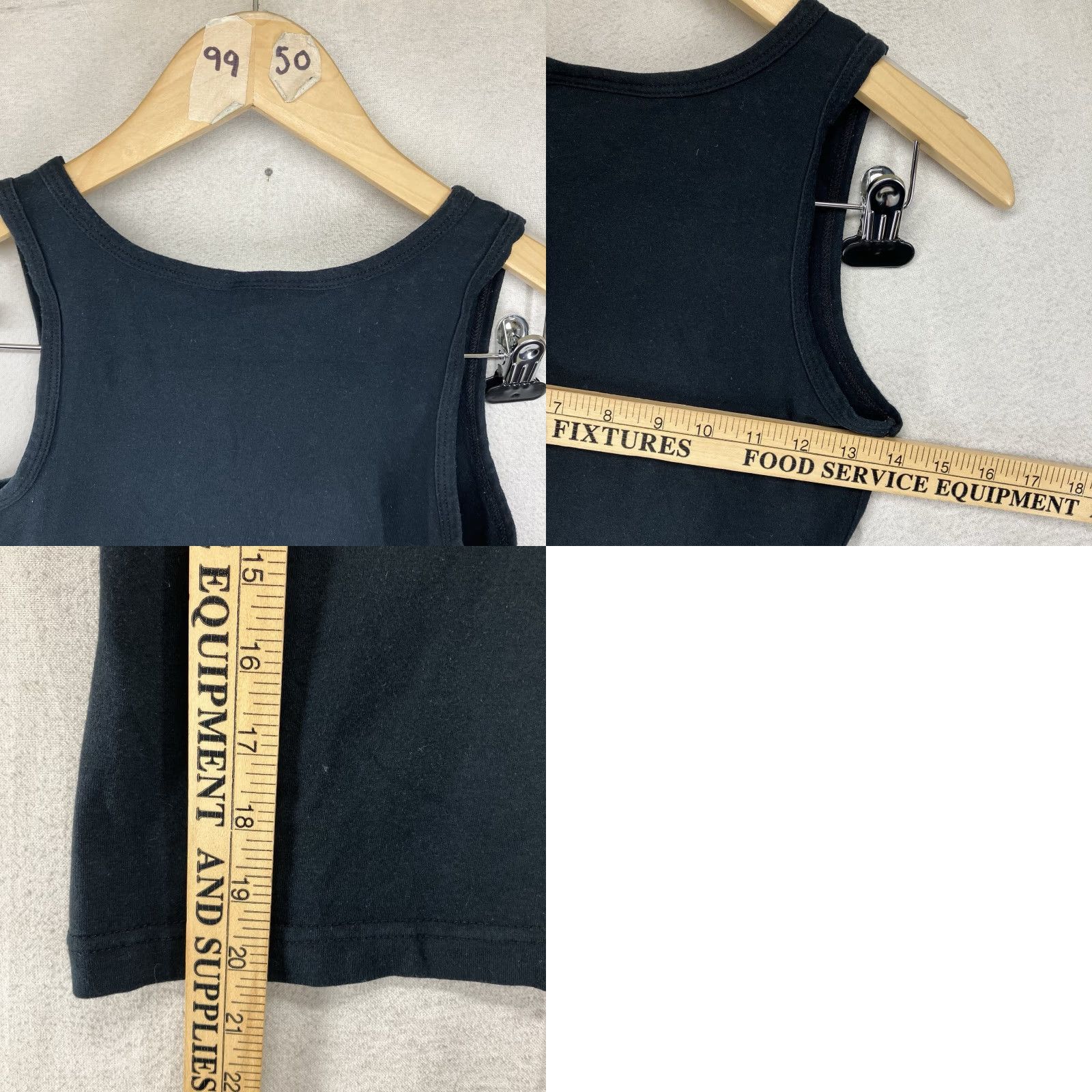 DANCER VINTAGE Women's Tank Top USA Betty Boop Graphic Glitter L Sleeveless Shirt Adult Regular Extra-Slim Black Cotton Blend Size L / US 10 / IT 46 - 9 Thumbnail