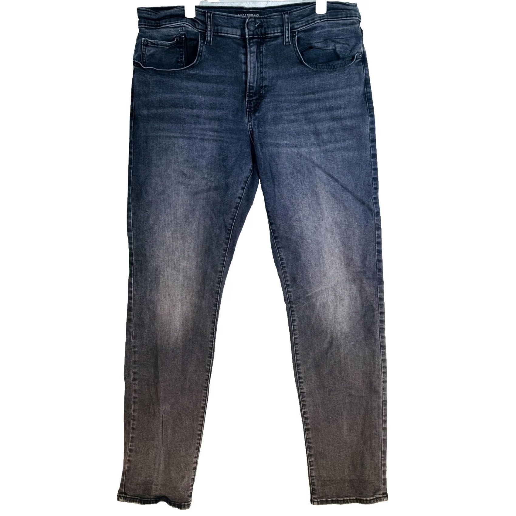 Lucky Brand Lucky Brand Mens Jeans 36x32 Gray Charcoal Wash Slim Skinny Zip Fly Size US 36 / EU 52 - 5 Thumbnail