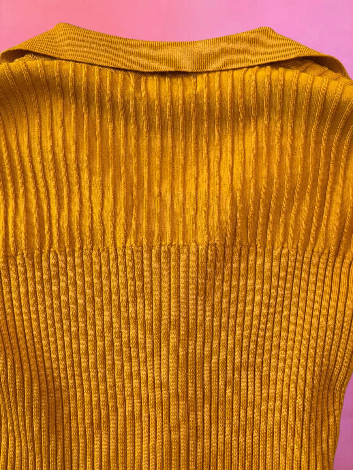 Karl Lagerfeld Karl Lagerfeld Paris Yellow Ribbed Collar Blouse - XS Size XS / US 0-2 / IT 36-38 - 14 Thumbnail