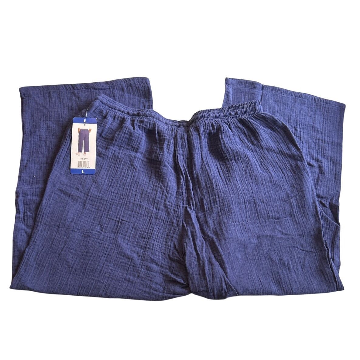 Jessica Simpson Jessica Simpson Womens Blue Wide-Leg Ankle Crop Pants XL Size 36" / US 14 / IT 50 - 7 Thumbnail