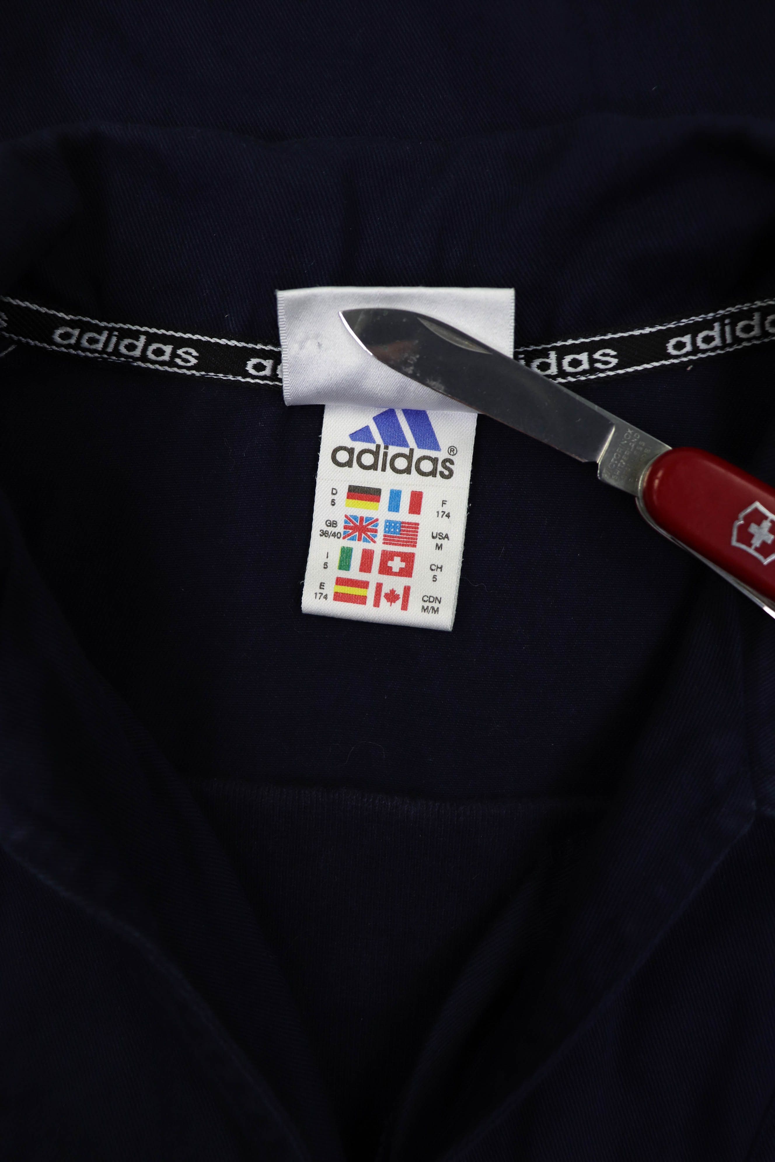 Adidas 90s Vintage Adidas Big Logo Cotton Overhead Anorak Jacket Size US M / EU 48-50 / 2 - 10 Thumbnail