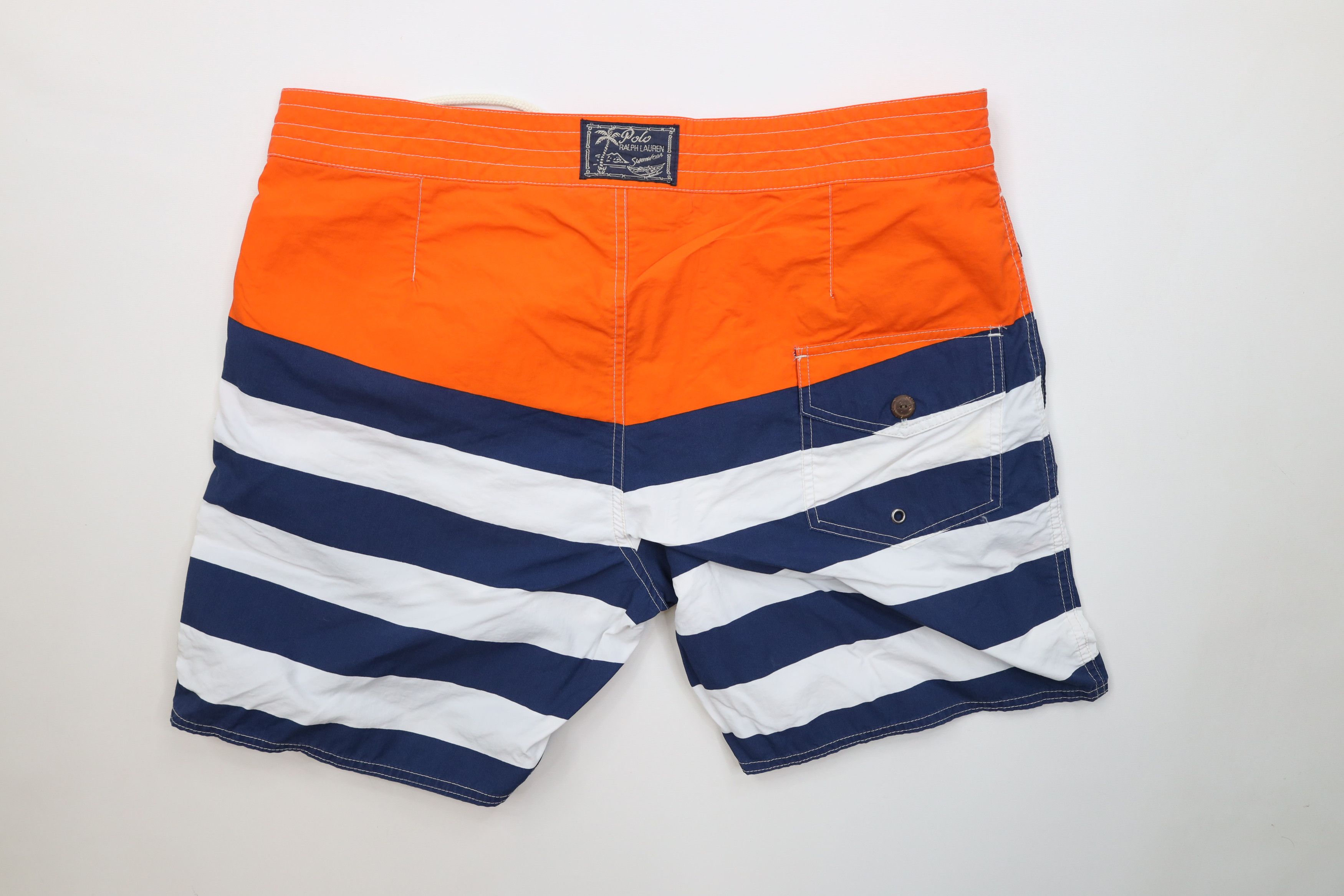 Ralph Lauren Vintage 90s Ralph Lauren Block Board Shorts Swim Trunks Size US 36 / EU 52 - 8 Thumbnail