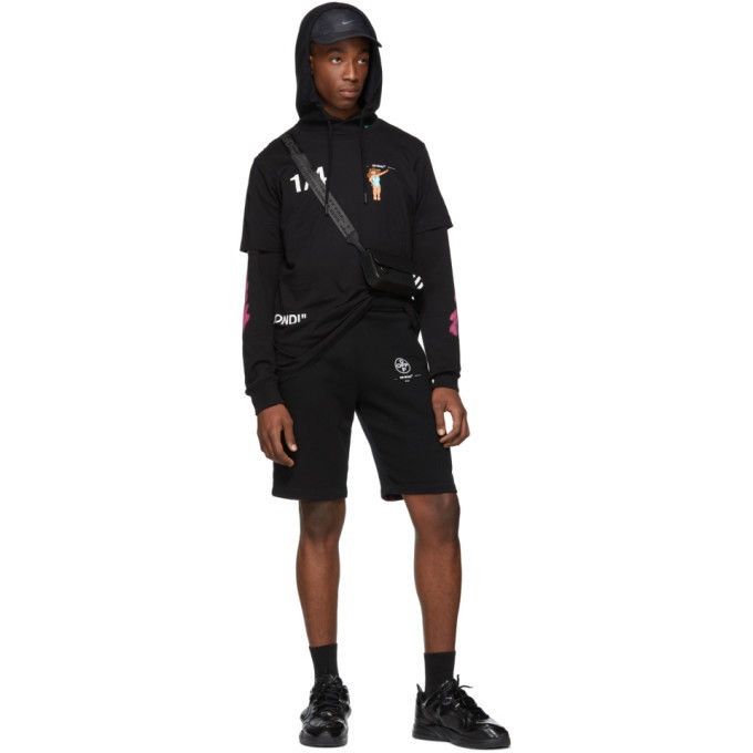 Off-White Off-White - Black Diag Stencil Shorts Size US 28 / EU 44 - 19 Thumbnail