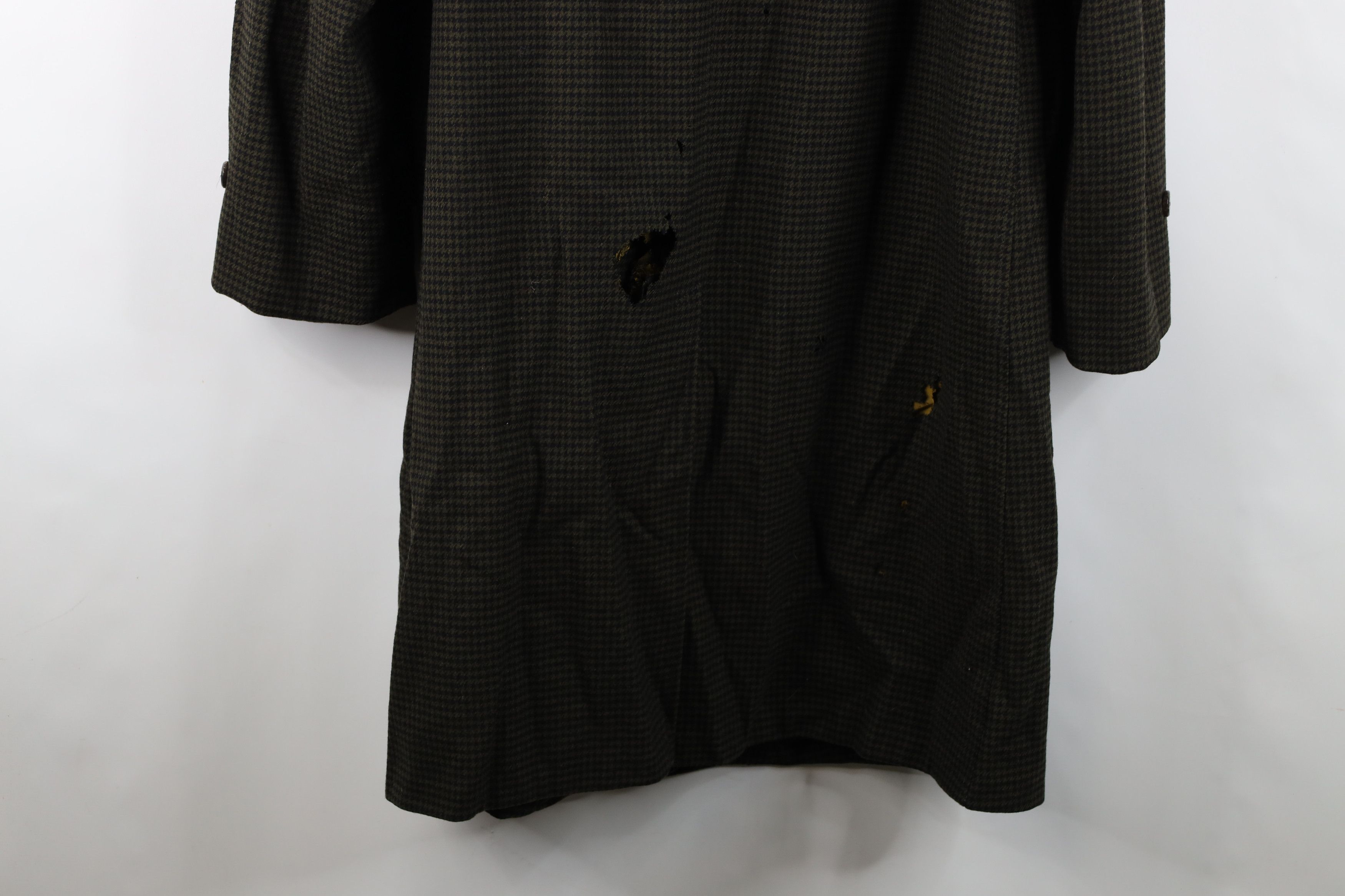 Vintage Vintage 50s Rockabilly Houndstooth Trench Coat Jacket USA Size US XL / EU 56 / 4 - 16 Thumbnail