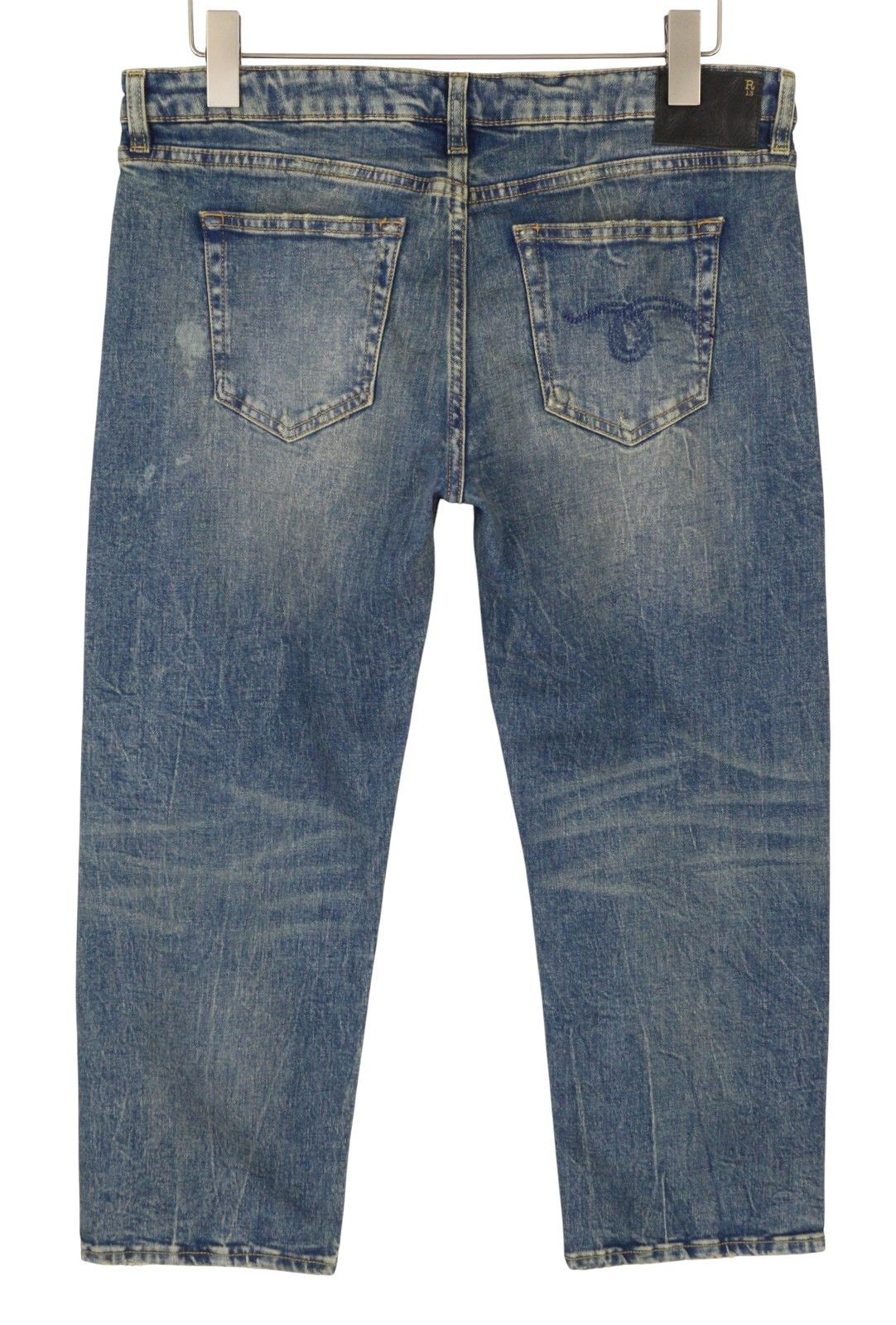R13 BOY STRAIGHT 31 Kelly Stretch Blue PS25 Jeans 87184 Size 31" - 4 Thumbnail