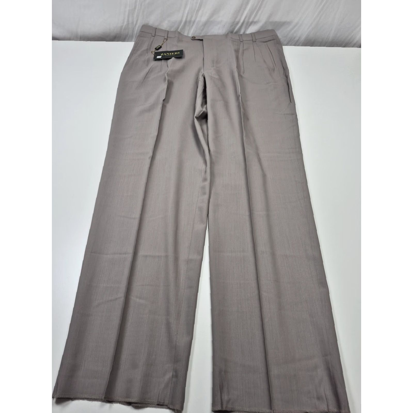Vintage Zanieri Dress Pants Mens 44 Beige Wool Pleated Straight Unhemmed Italy Dress Pants Mens 44 Beige Wool Pleated Straight Unhemmed Italy Size US 44 / EU 60 - 2 Thumbnail