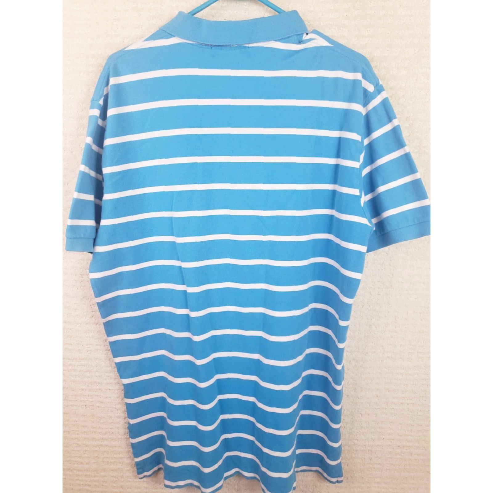 Polo Ralph Lauren VINTAGE Polo Ralph Lauren Polo Shirt Blue & White Striped L Men's Regular Short Sleeve Size US L / EU 52-54 / 3 - 7 Thumbnail