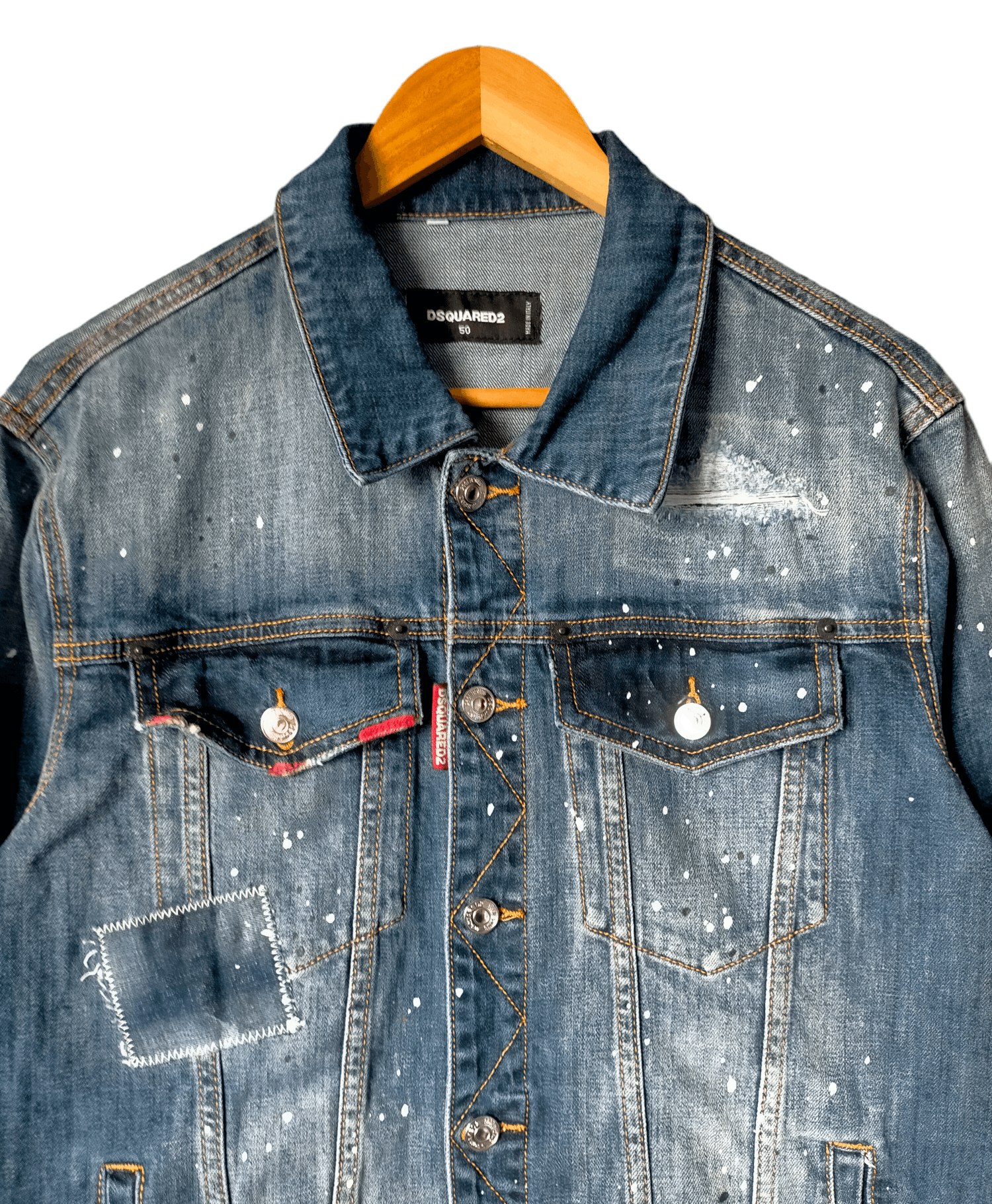 Dsquared2 Dsquared2 Denim Patch work Splater Jaket Jeans Size US M / EU 48-50 / 2 - 2 Thumbnail