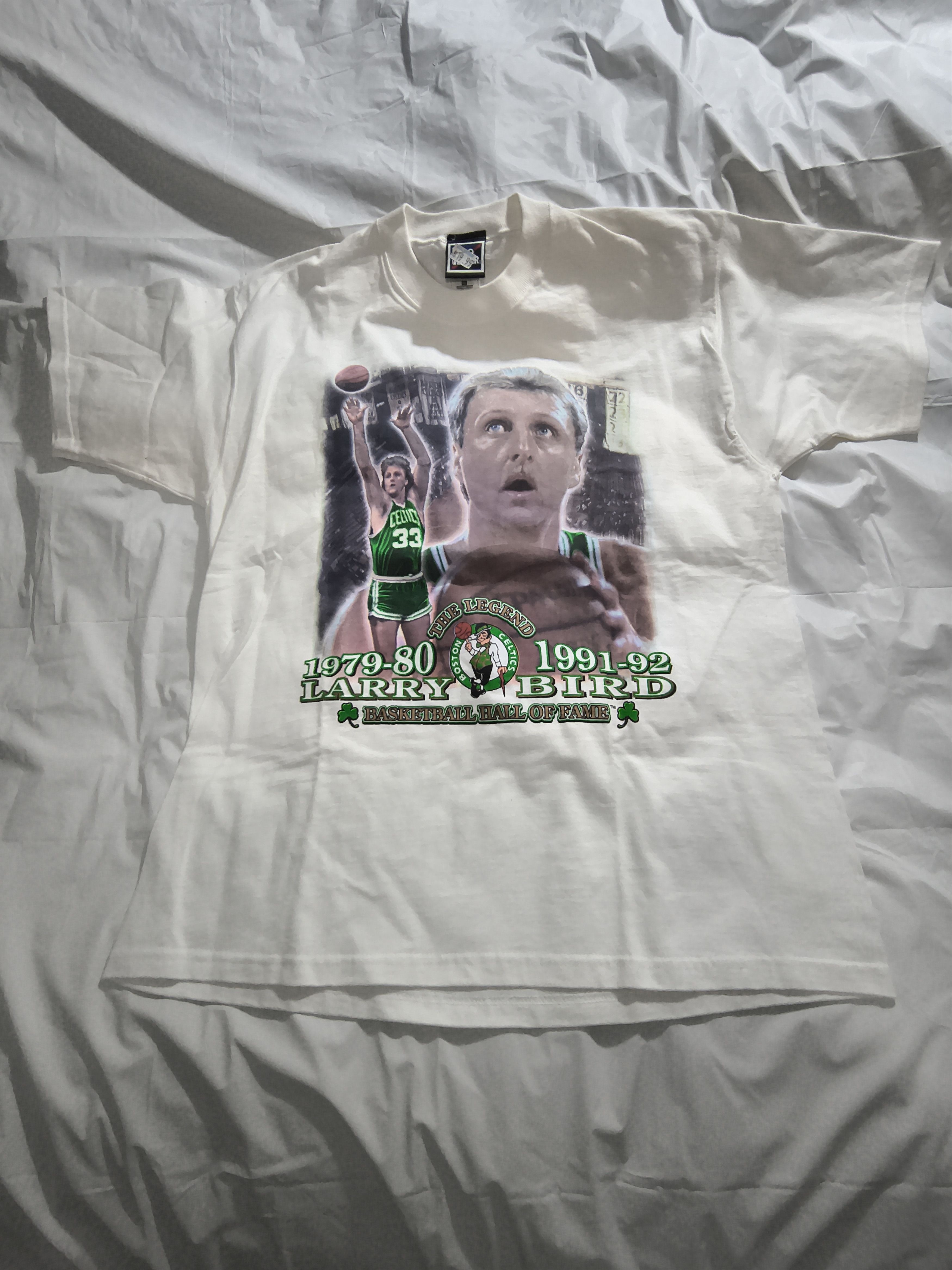 Pro Player Nwt vintage pro player Larry bird Boston Celtics t shirt Size US XL / EU 56 / 4 - 1 Thumbnail