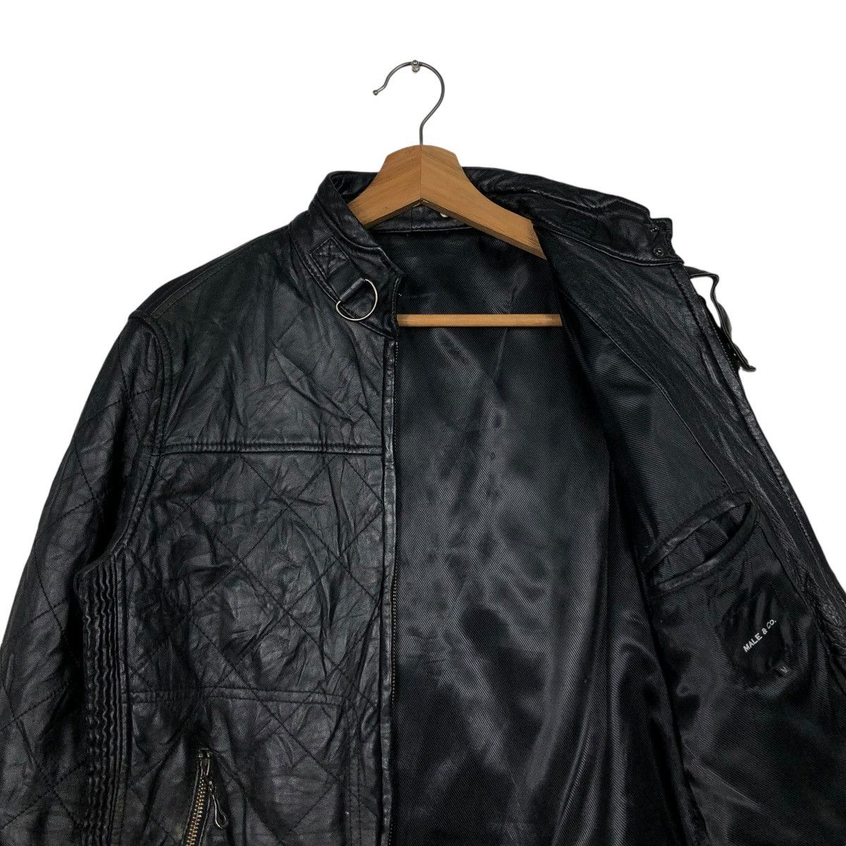 Japanese Brand 🔥VINTAGE BIKER LEATHER JACKET MALE & CO 14th ADDICTION Size US M / EU 48-50 / 2 - 14 Thumbnail