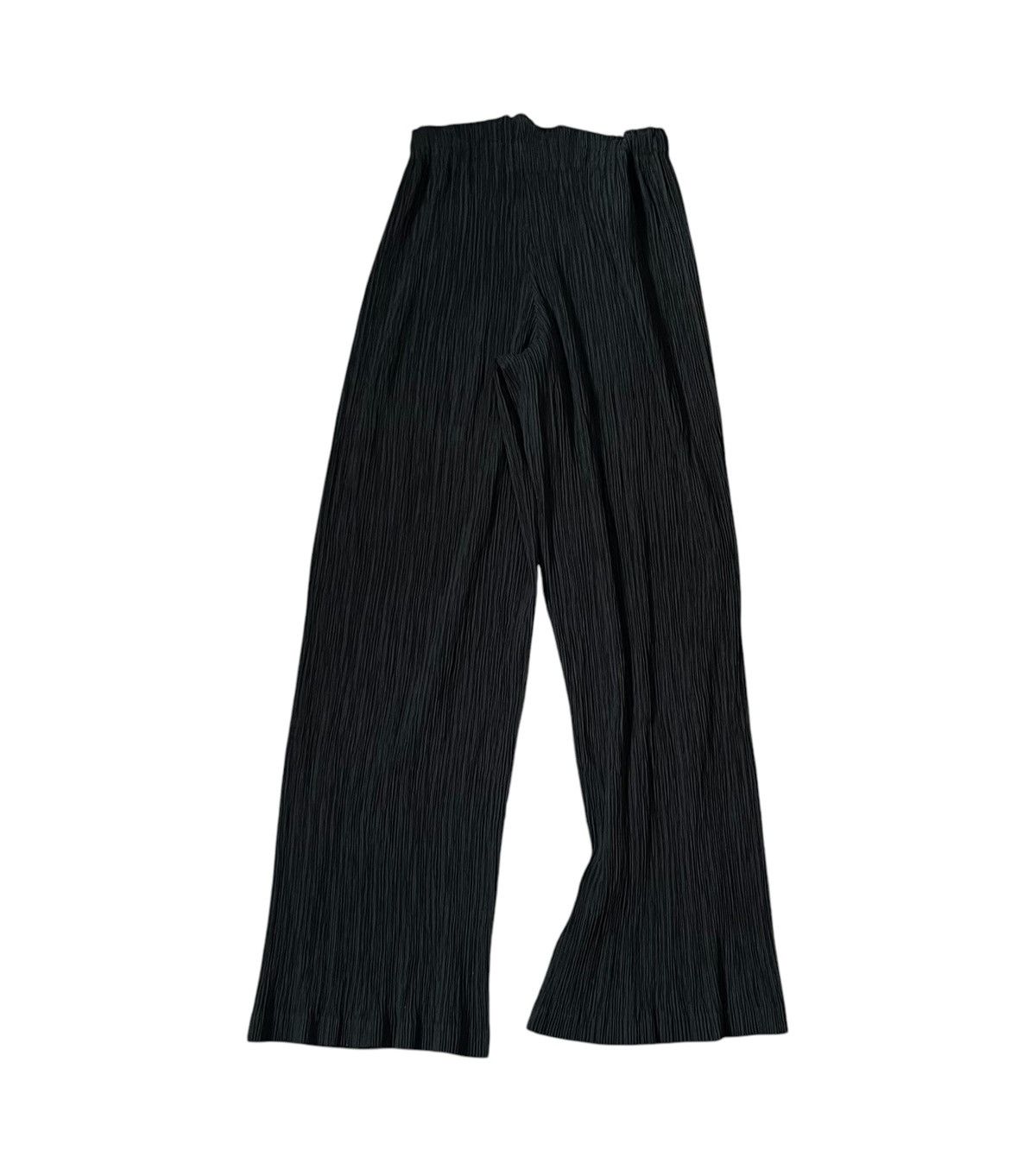 Homme Plisse Issey Miyake TAX FREE 🇺🇸 Vintage issey miyake fete pleats black trousers Size 22" - 6 Thumbnail