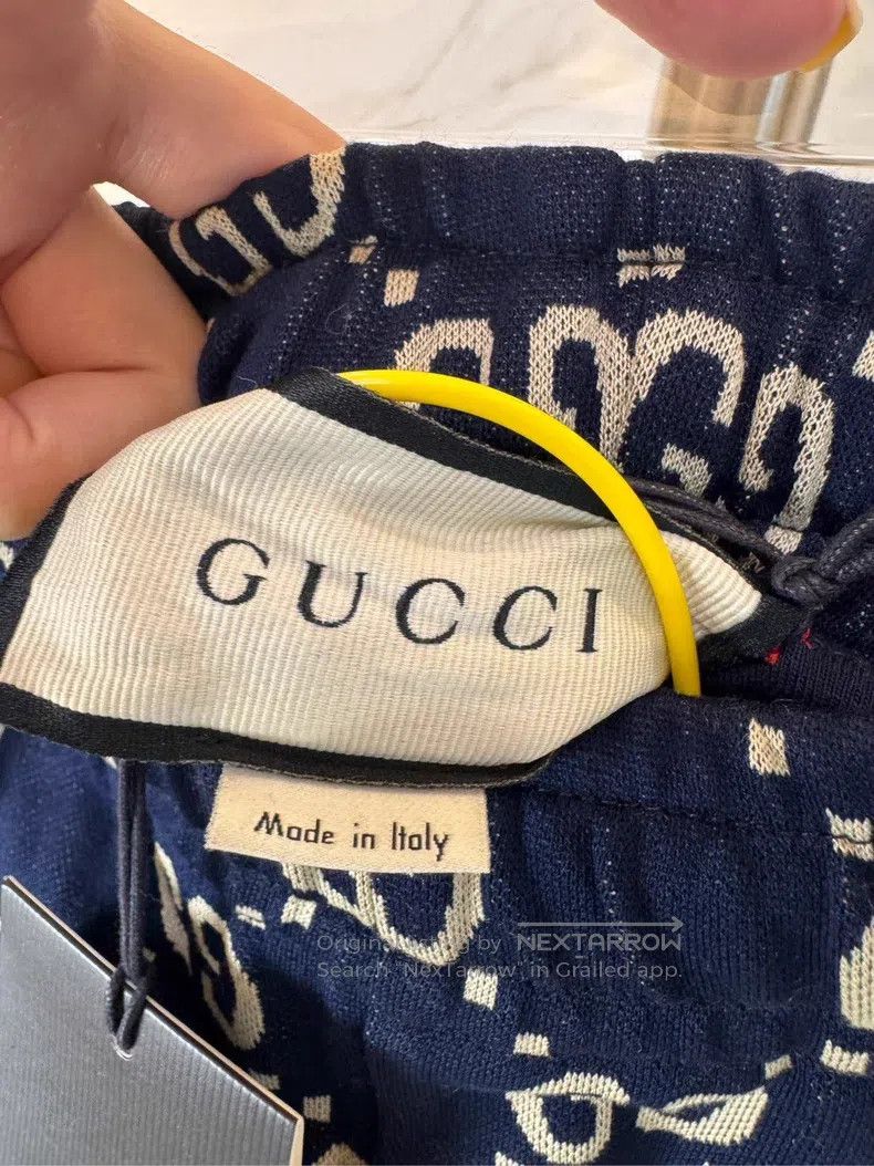 Gucci Gucci SizeXXS Blue full print trousers Size US 27 - 4 Thumbnail