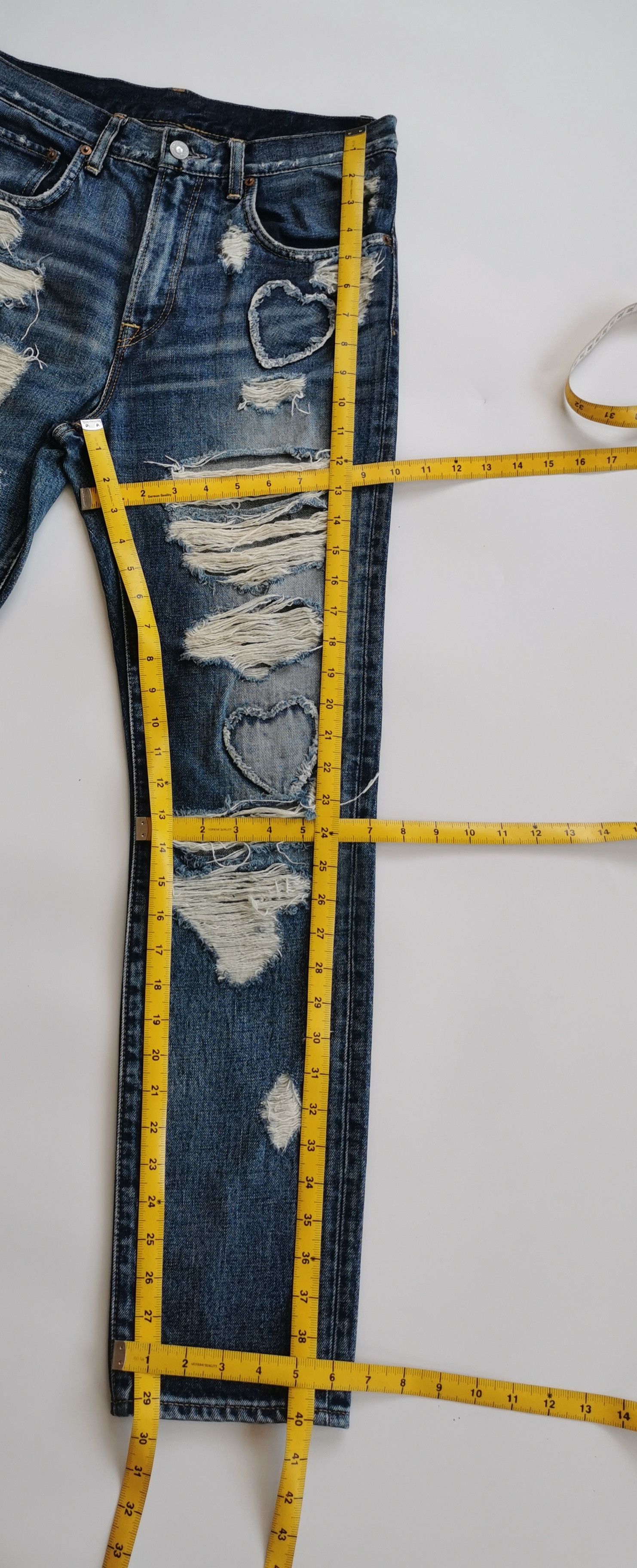 Kapital RNA INC. Slang distressed patchwork denim jeans Size US 29 - 3 Thumbnail