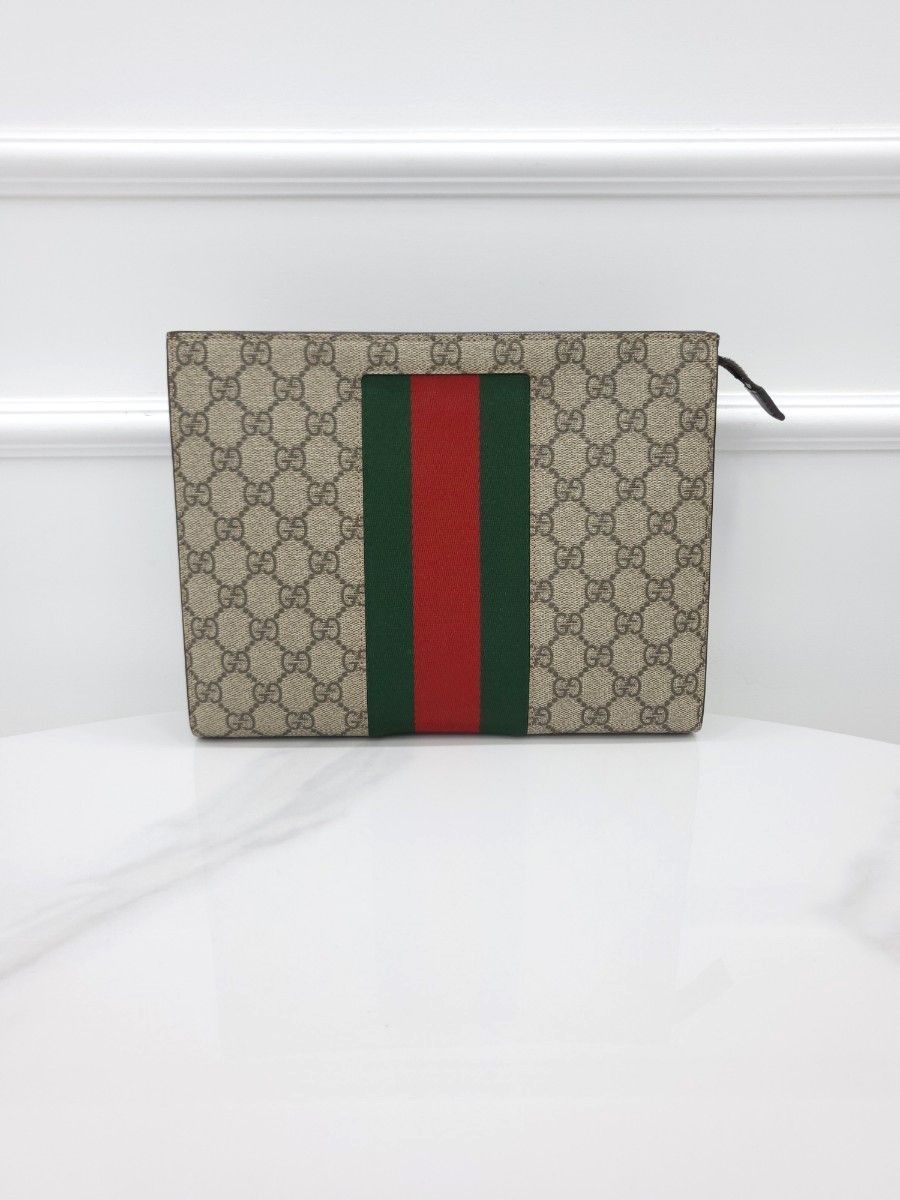 Gucci GG Supreme Web Clutch Bag Size ONE SIZE - 1 Thumbnail